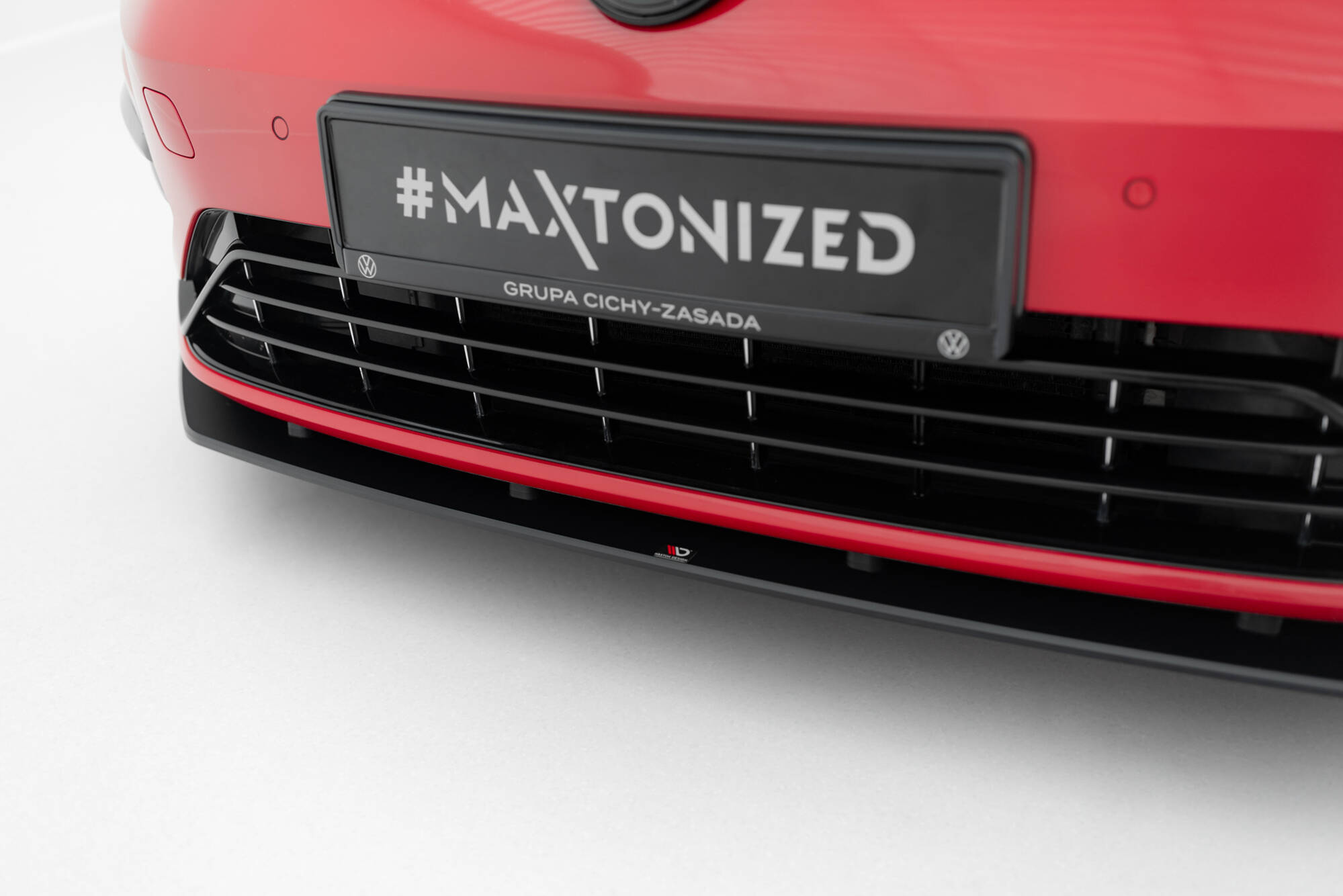 Street Pro Spoilerlippe Front Ansatz passend für VW Golf 7 R FL rot
