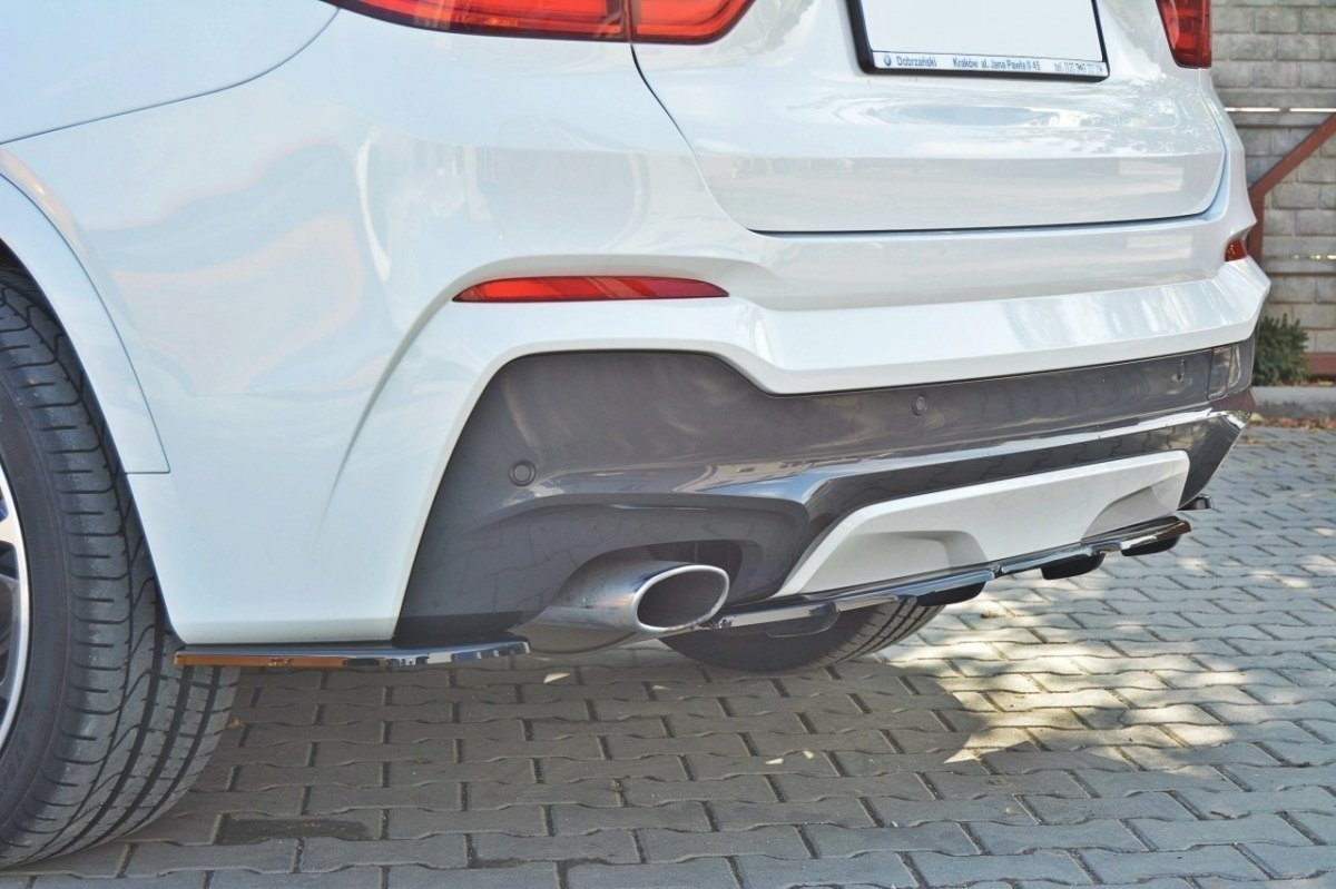 Street+ Mittlerer Diffusor Heck Ansatz RACE passend für BMW X4 M Paket RACE Carbon Look