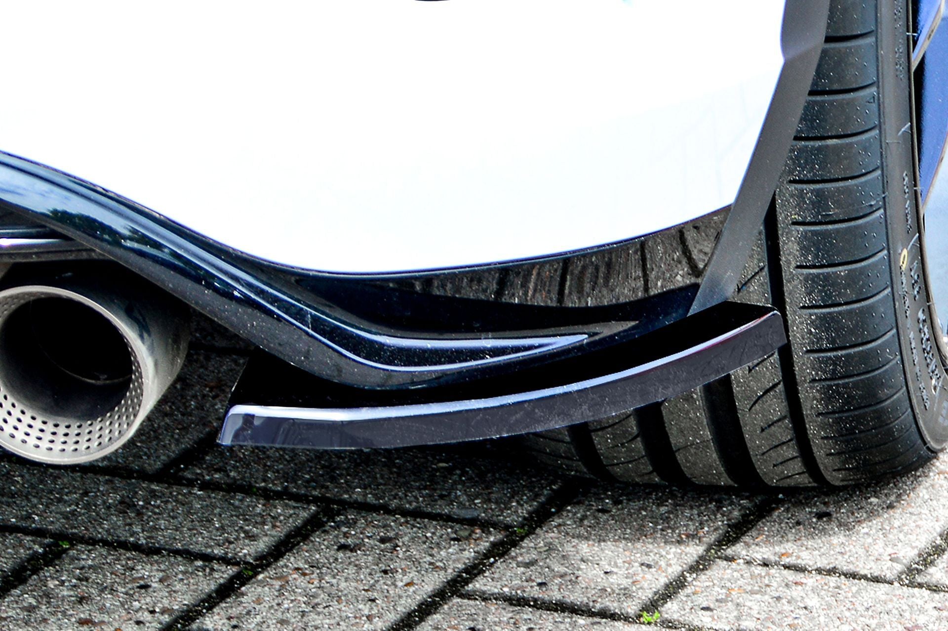 Heckansatz Seitenteile für VW T-ROC R (Schwarz Matt)