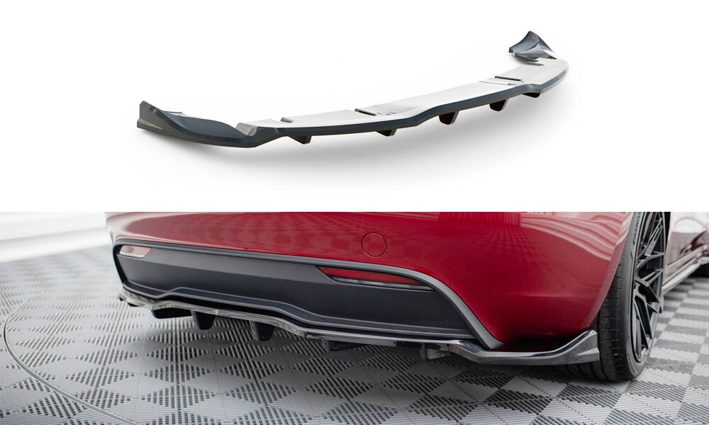 Diffusor Heckansatz V.1 passend für Tesla Model 3 Project HighlandFL schwarz Hochglanz