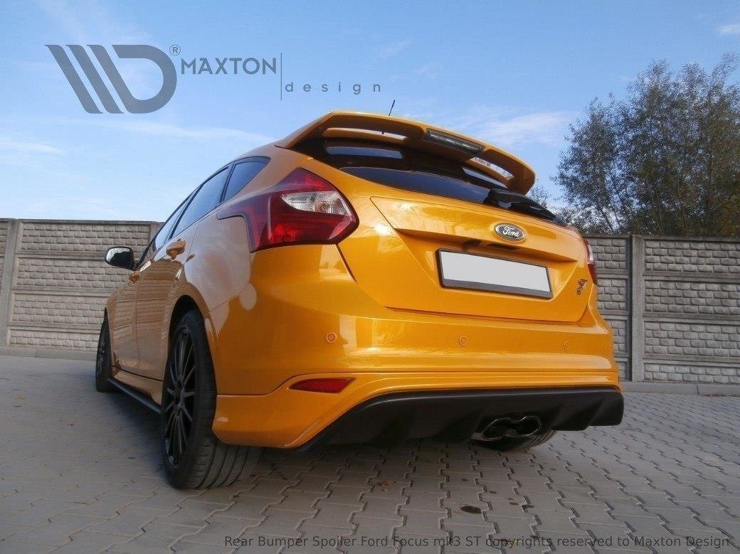 Street+ Heck Ansatz Diffusor passend für Ford Focus ST Mk3 RS Look ABS Kunststoff