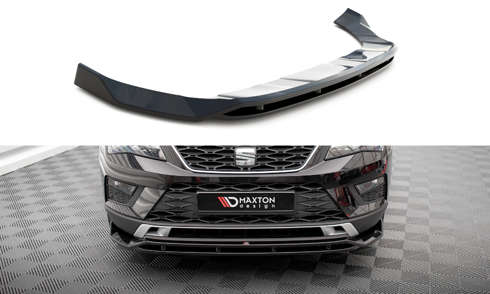 Street+ Spoilerlippe Front Ansatz passend für Seat Ateca Mk1 schwarz Hochglanz