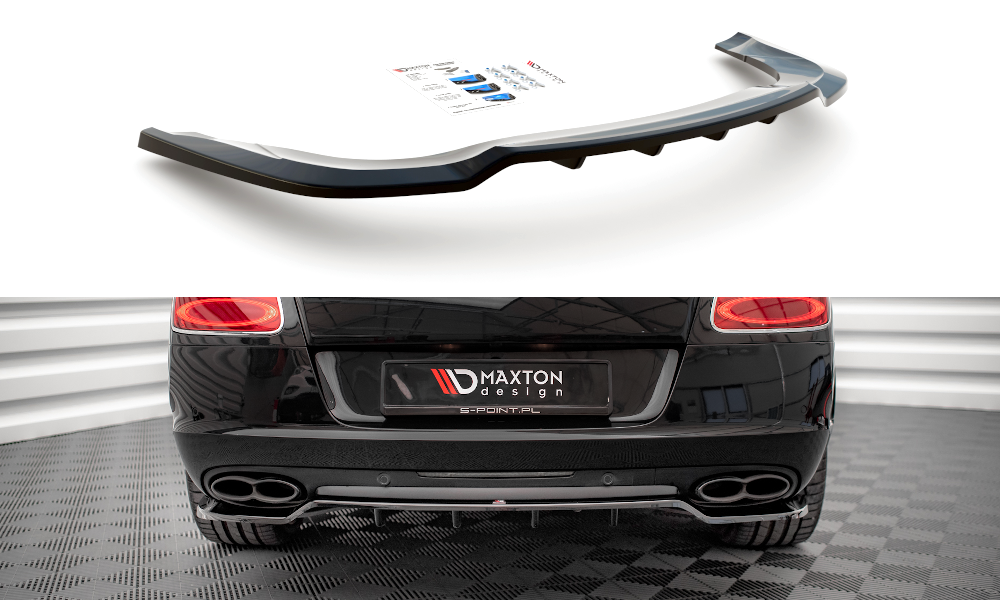 Diffusor Heckansatz passend für Bentley Continental GT V8 S Mk2 schwarz Hochglanz