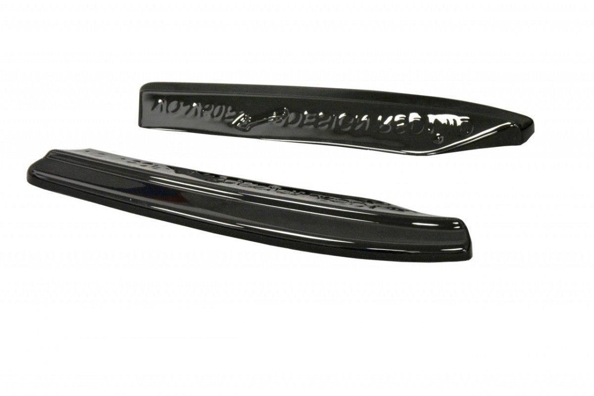 Heck Ansatz Flaps Diffusor für VOLVO V50F R-DESIGN schwarz Hochglanz