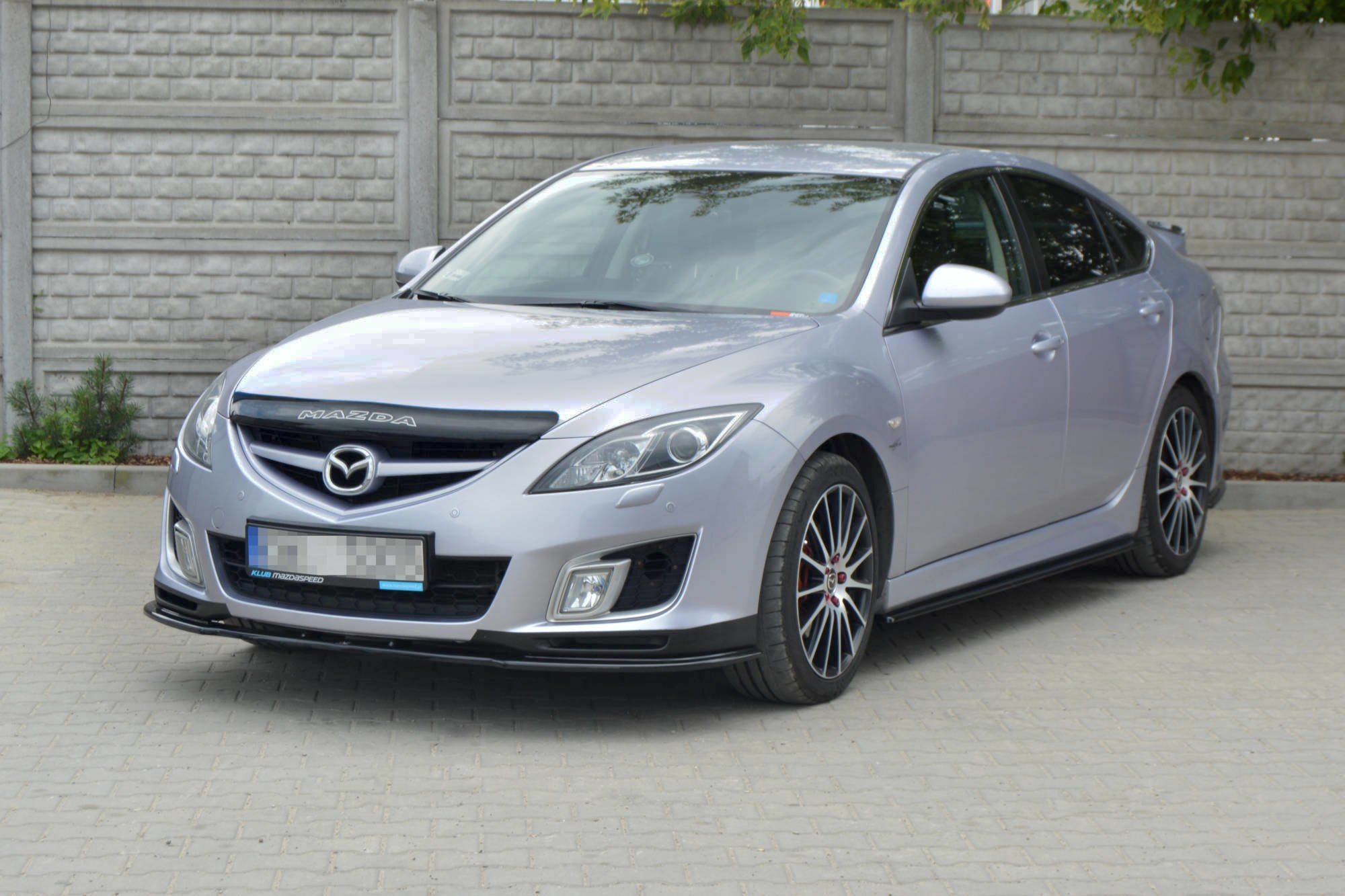 Front Ansatz für MAZDA 6 MK2 SPORT HATCH GH-SERIES vor Facelift schwarz Hochglanz
