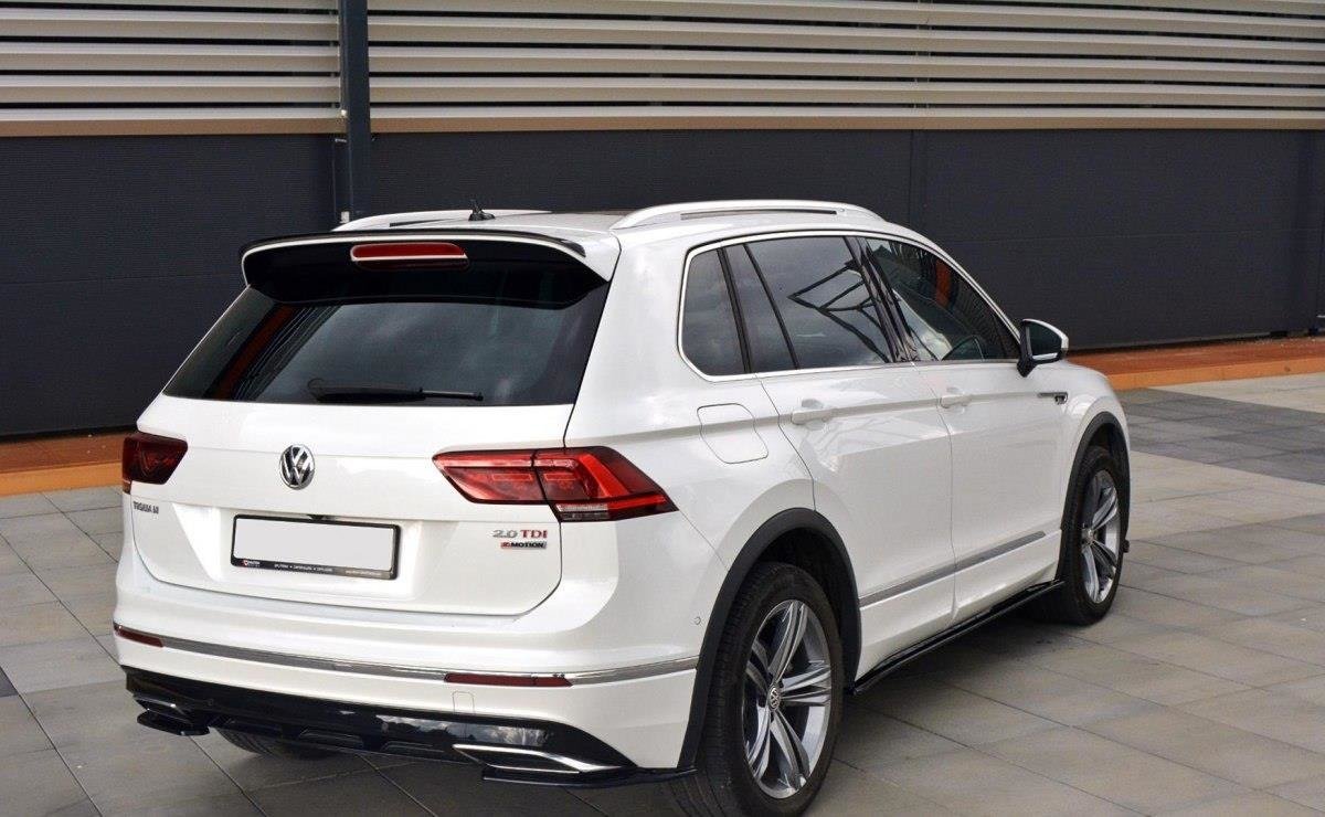 Heck Spoiler Aufsatz Abrisskante passend für Vw Tiguan Mk2 R-Line schwarz Hochglanz