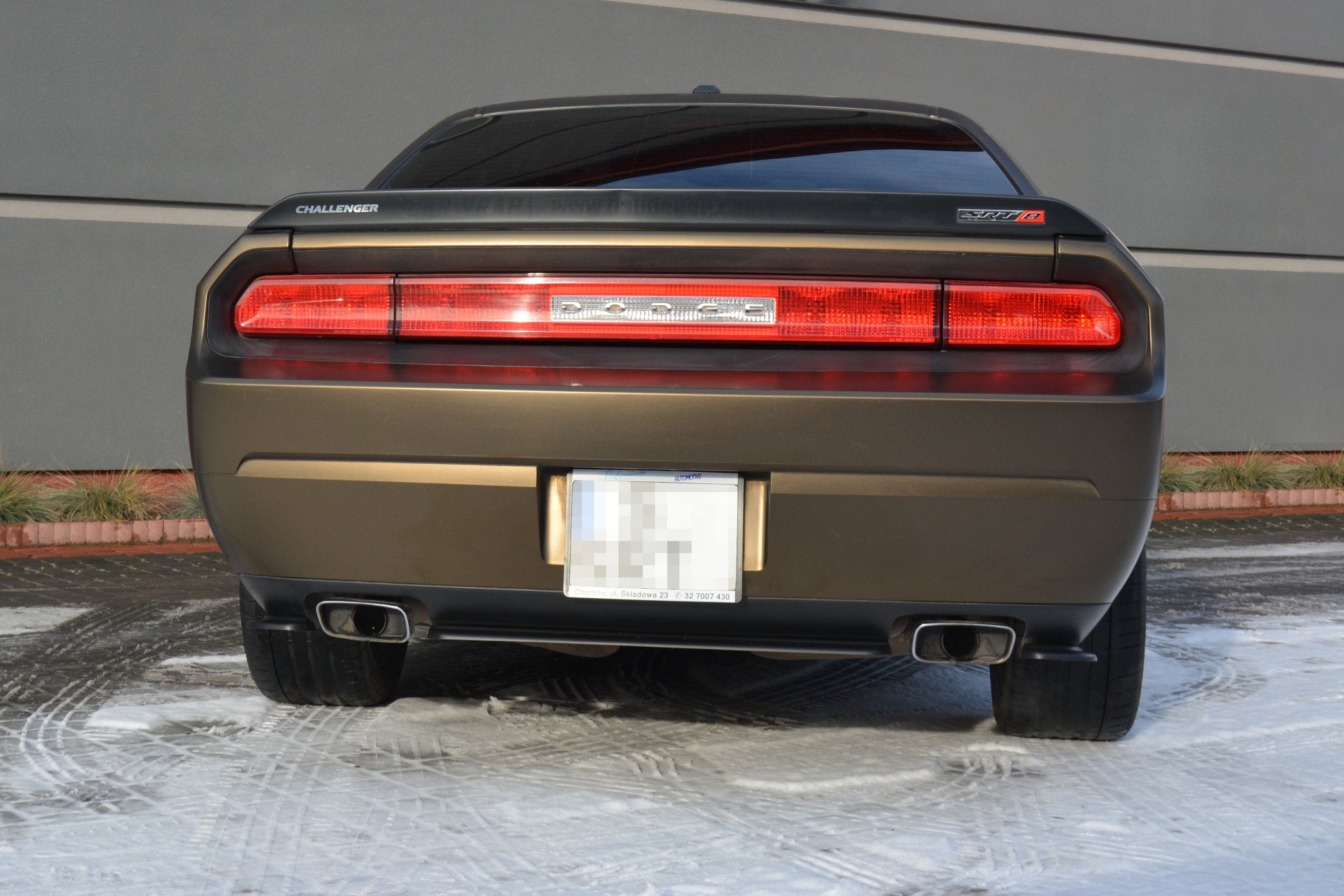 Heck Ansatz Flaps Diffusor für DODGE CHALLENGER MK3. PHASE-I SRT8 COUPE schwarz Hochglanz