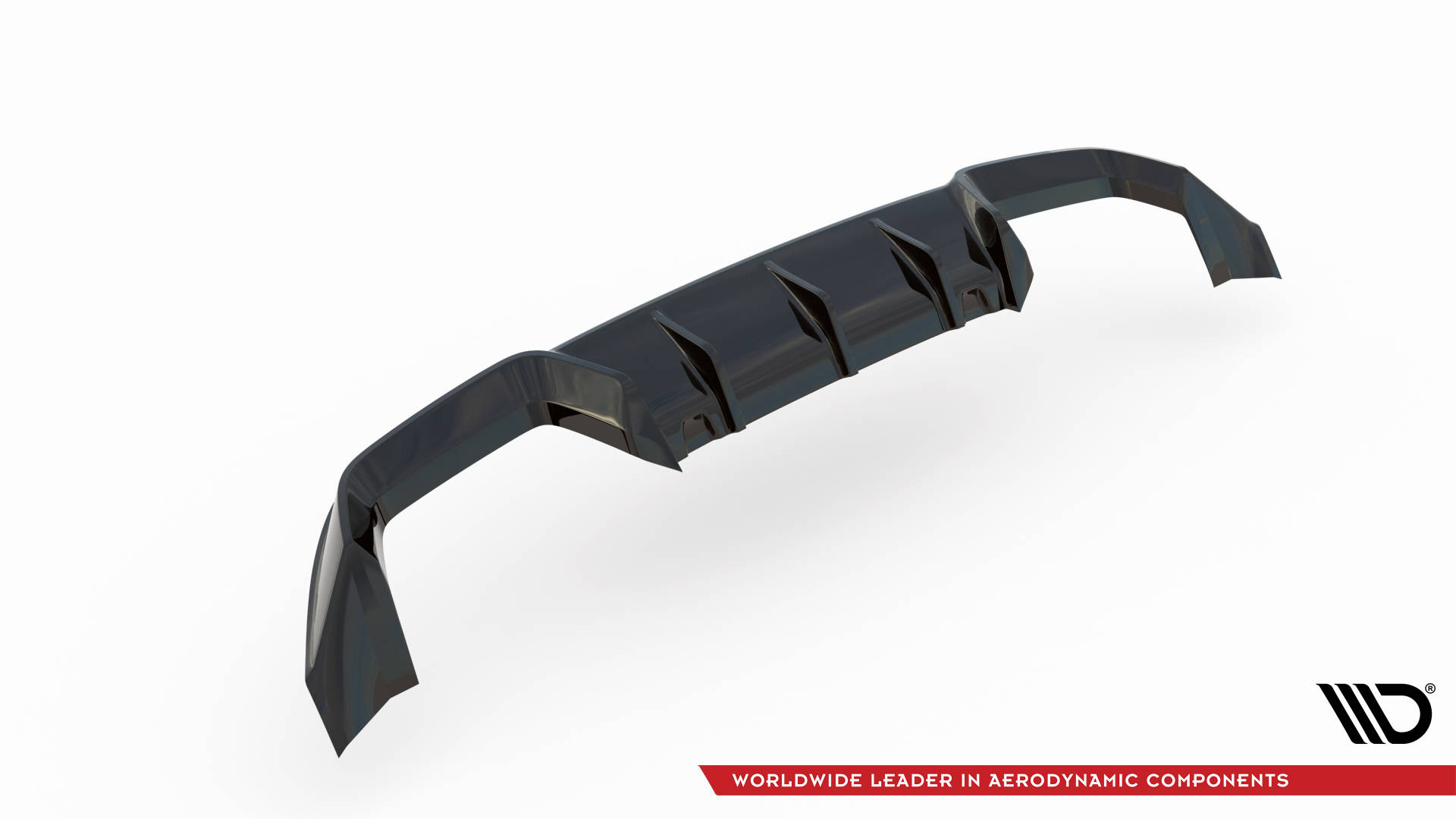 Street+ Heck Ansatz Diffusor passend für VW Golf R Mk7 schwarz Hochglanz