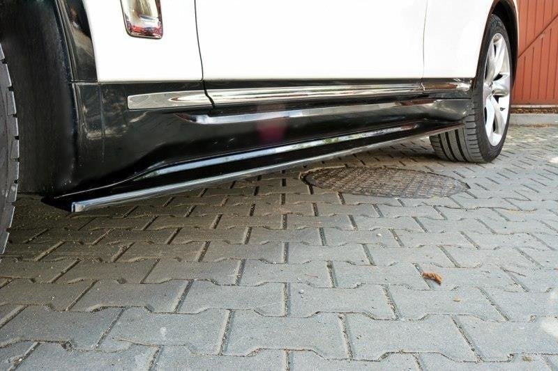 Seitenschweller Ansatz Paar passend für Infiniti QX70 schwarz Hochglanz