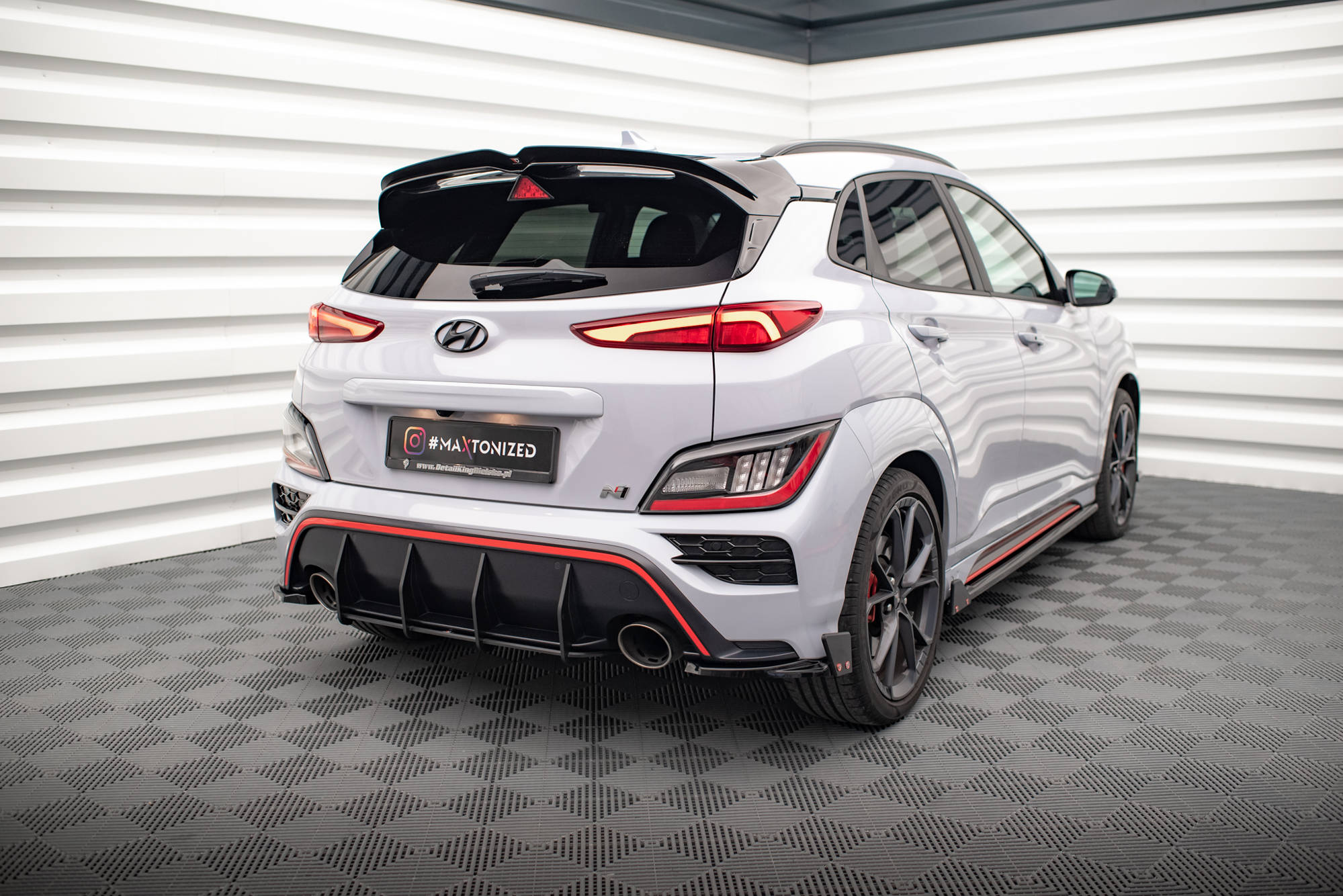 Street Pro Heckschürze Heck Ansatz Diffusor passend für Hyundai Kona N Mk1