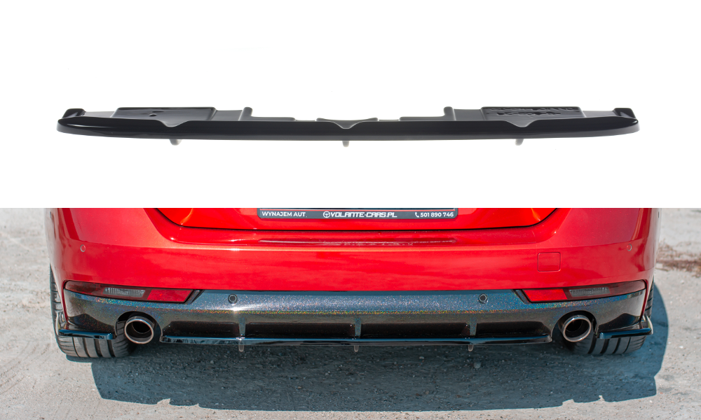 Mittlerer Diffusor Heck Ansatz für mit einem vertikalem balken Peugeot 508 SW Mk2 Carbon Look