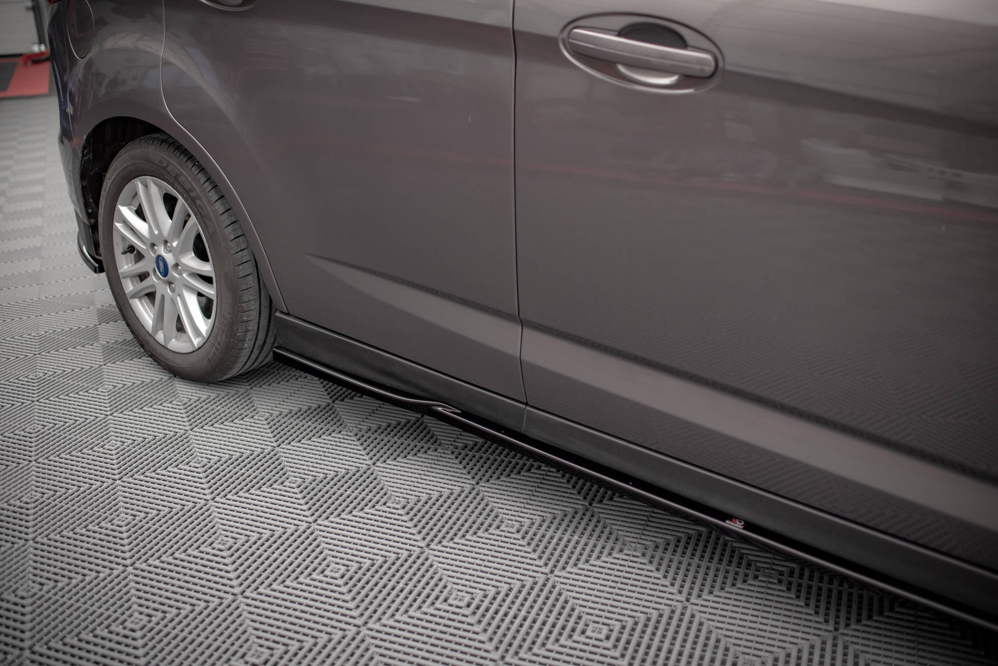 Street+ Seitenschweller Leisten passend für Ford C-Max Mk2 schwarz Hochglanz