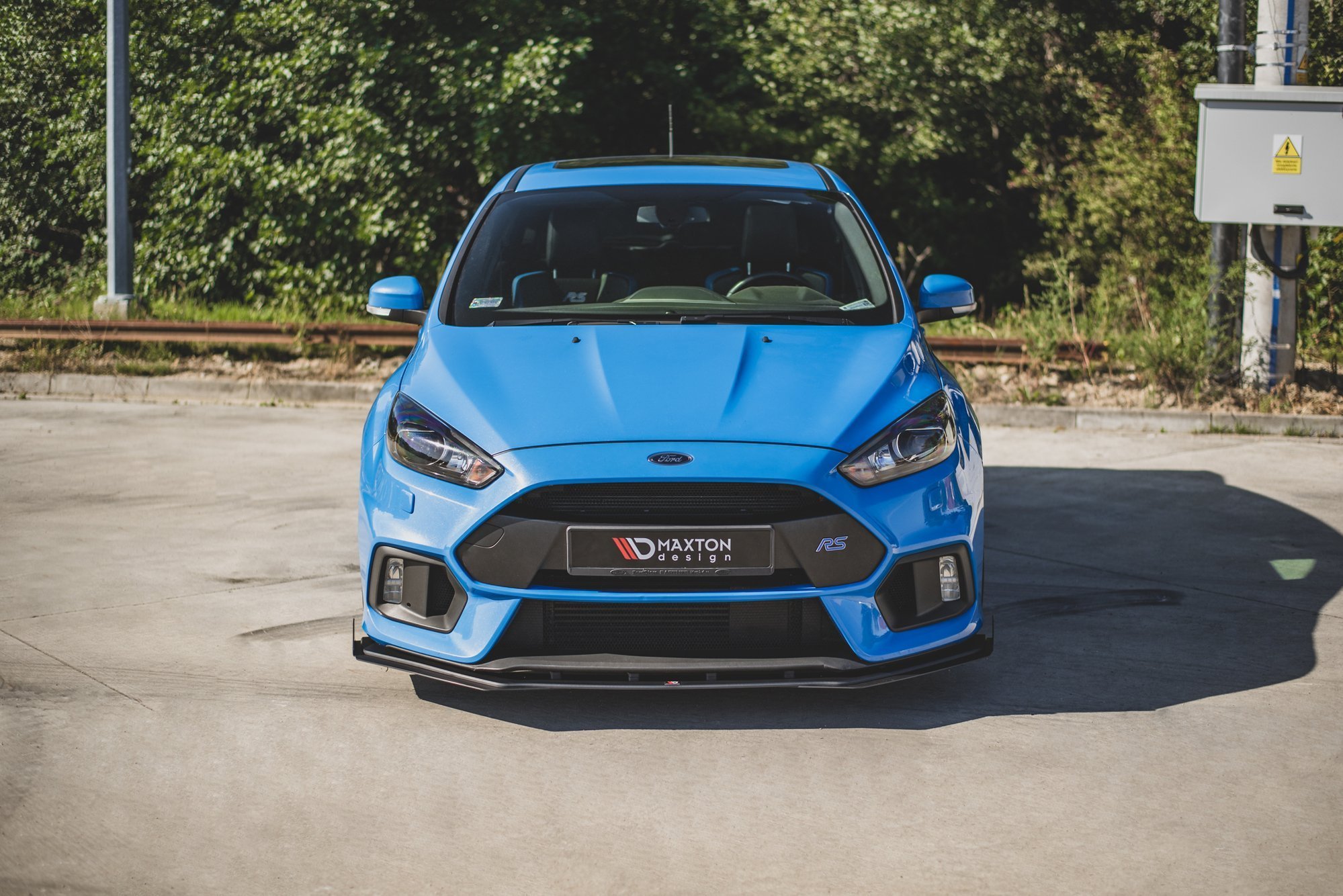 Street Pro Spoilerlippe Front Ansatz + Flaps passend für Ford Focus RS Mk3 schwarz Hochglanz