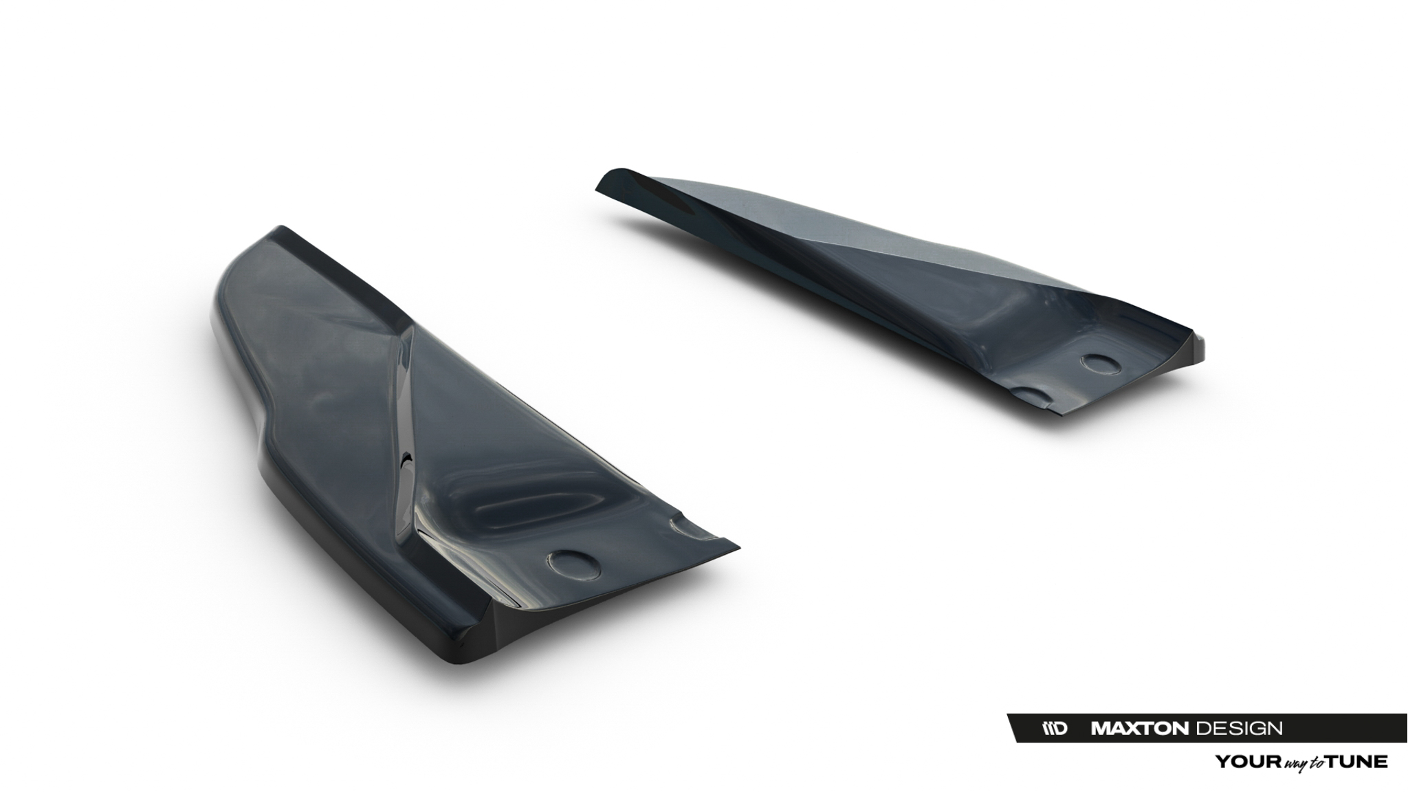 Diffusor Flaps V.2 passend für Tesla Model S Mk1 schwarz Hochglanz