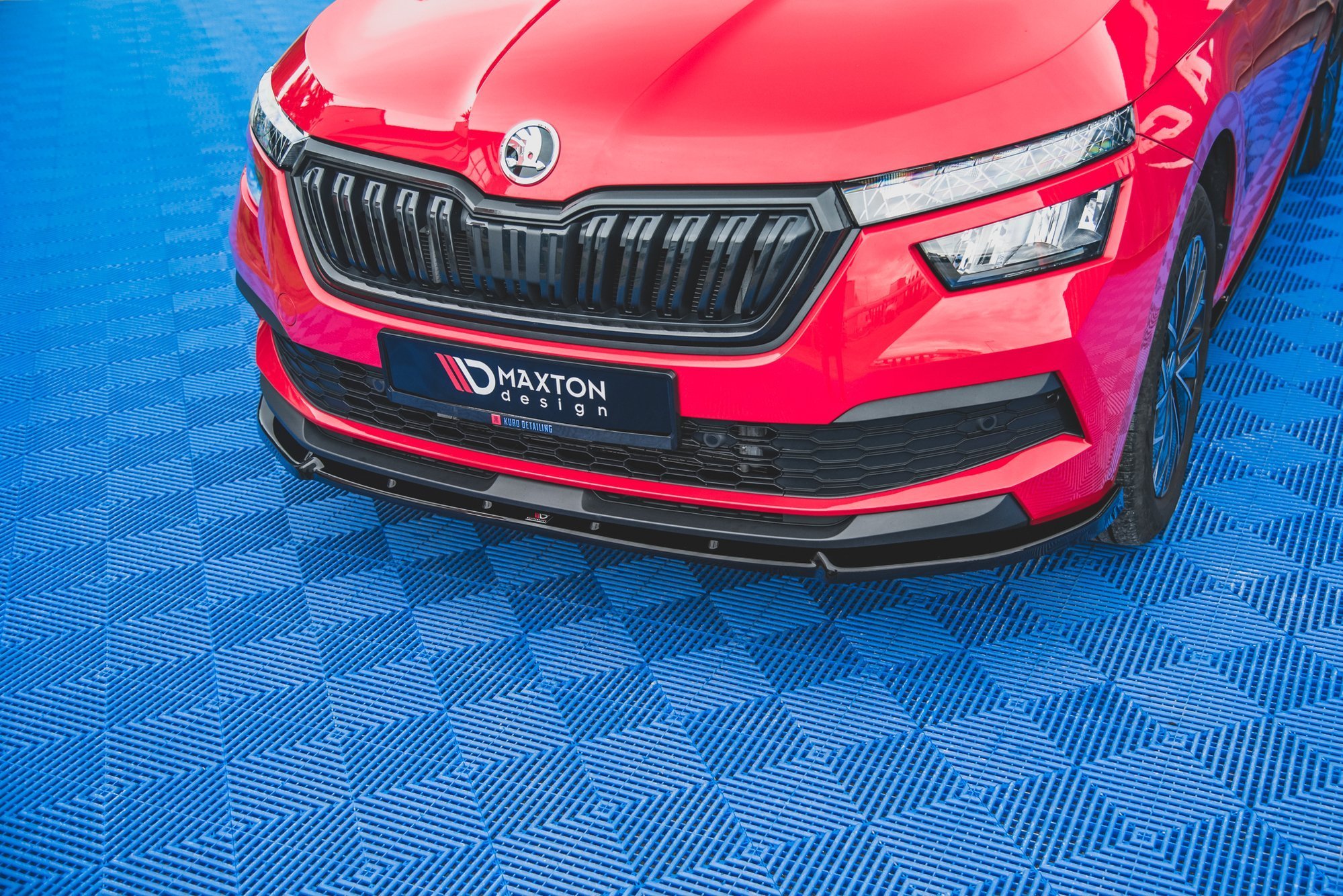Street+ Spoilerlippe Front Ansatz V.2 passend für Skoda Kamiq Mk1 schwarz Hochglanz