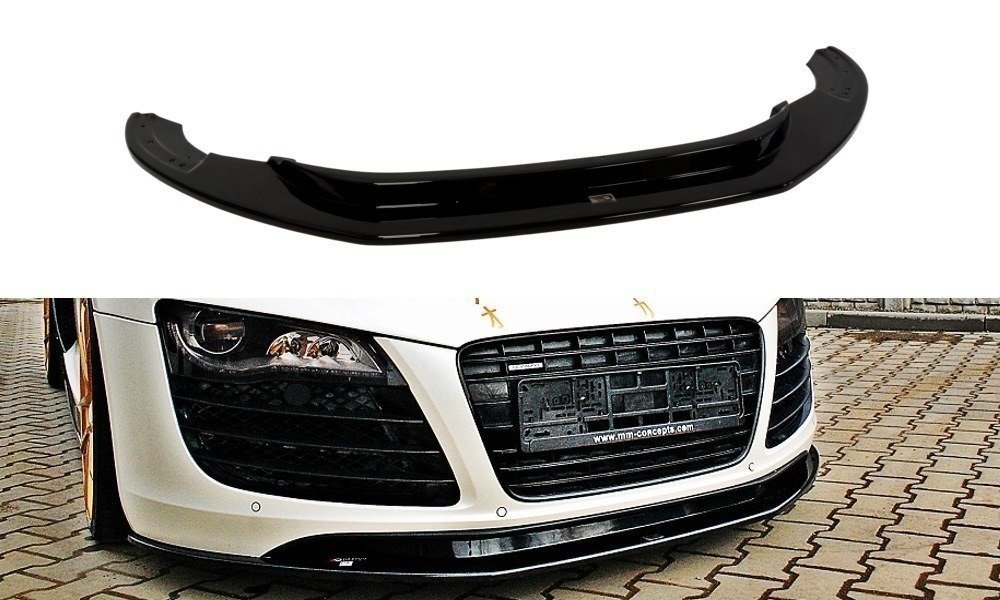 Street+ Spoilerlippe Front Ansatz passend für Audi R8 Mk.1 schwarz Hochglanz