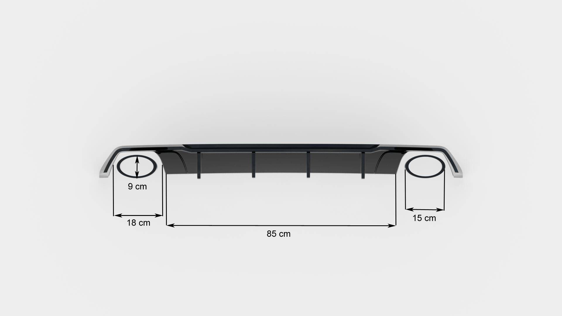 Diffusor Heck Ansatz V.2 für Seat Leon Cupra ST Mk3 FL