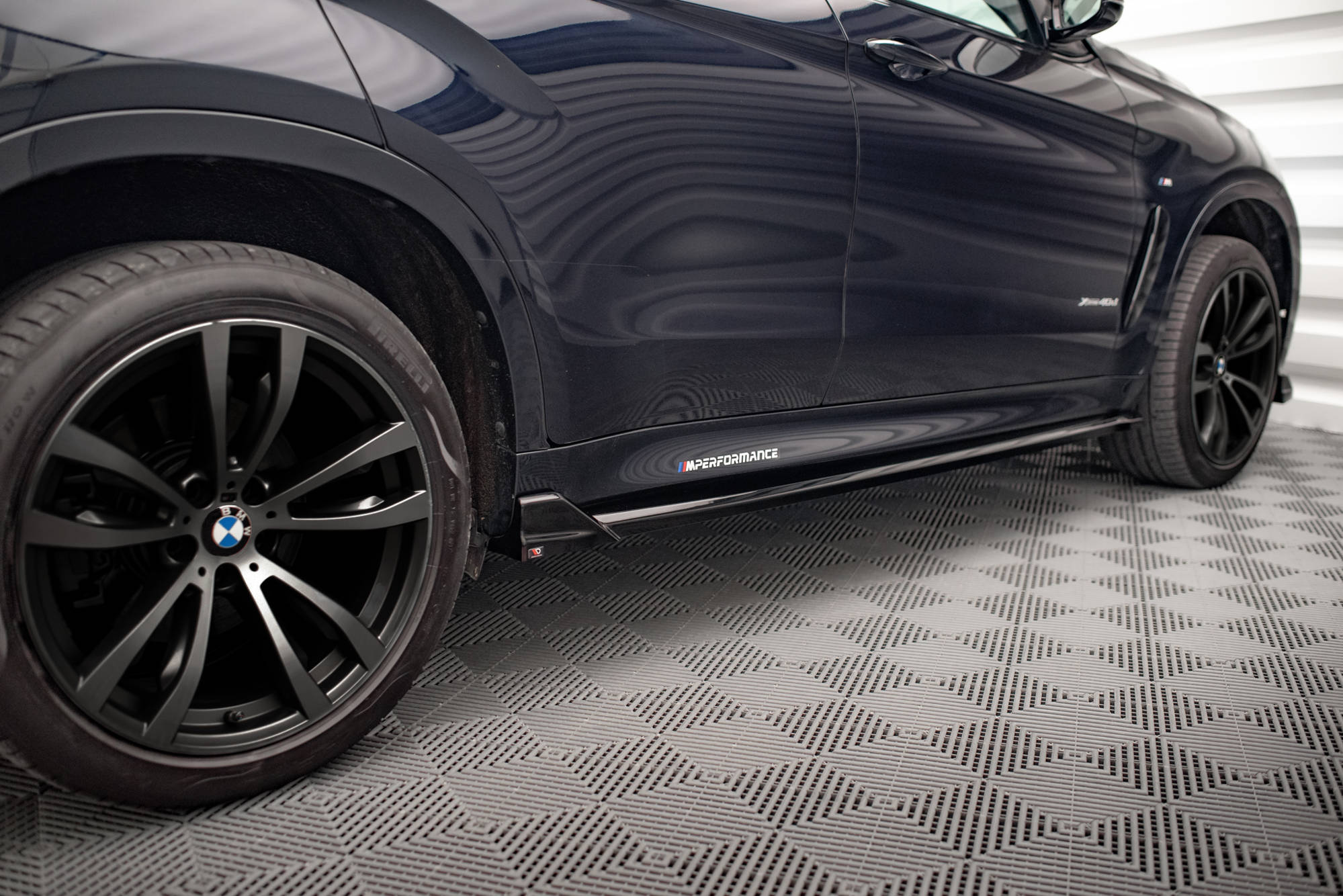 Street+ Seitenschweller Leisten V.2 passend für BMW X6 M-Paket F16 Carbon Look