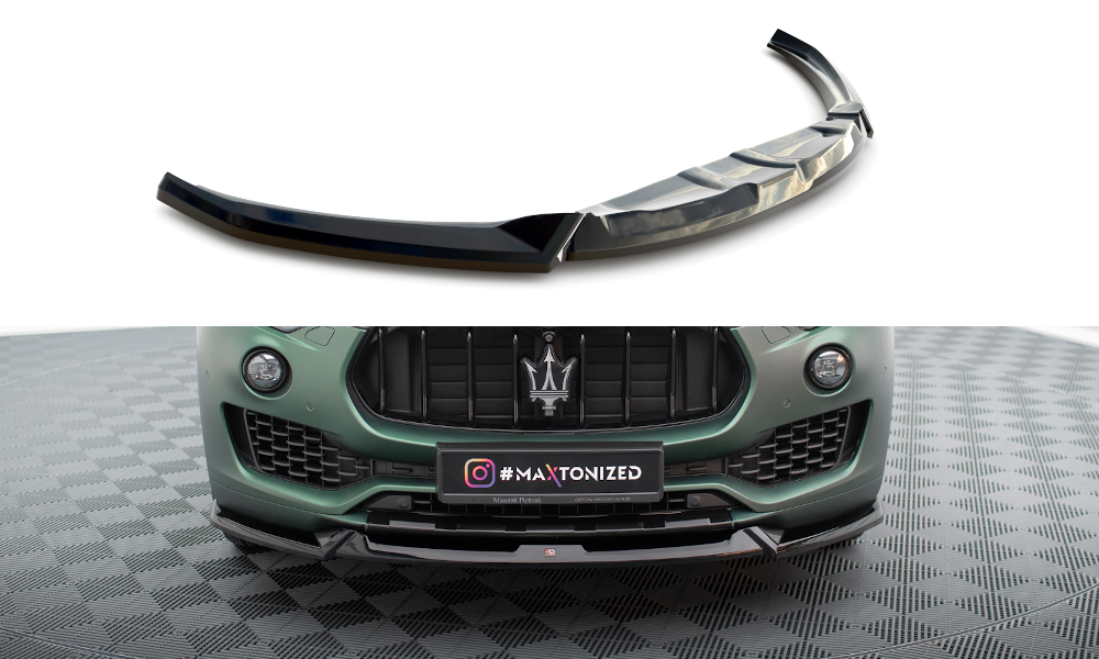 Frontlippe V.1 passend für Maserati Levante Mk1 schwarz Hochglanz