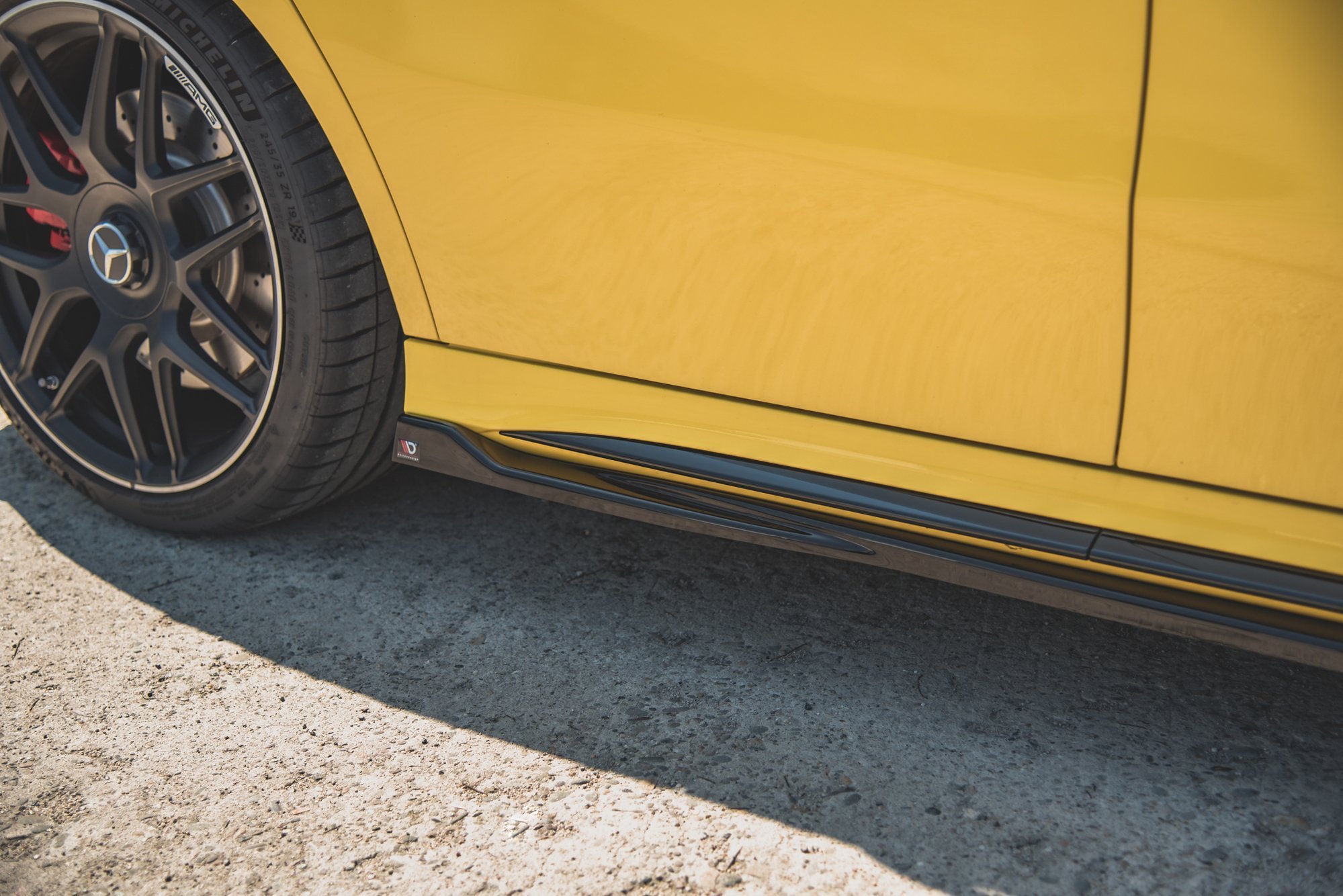 Street+ Seitenschweller Leisten passend für Mercedes-AMG A 45 S W177 schwarz Hochglanz