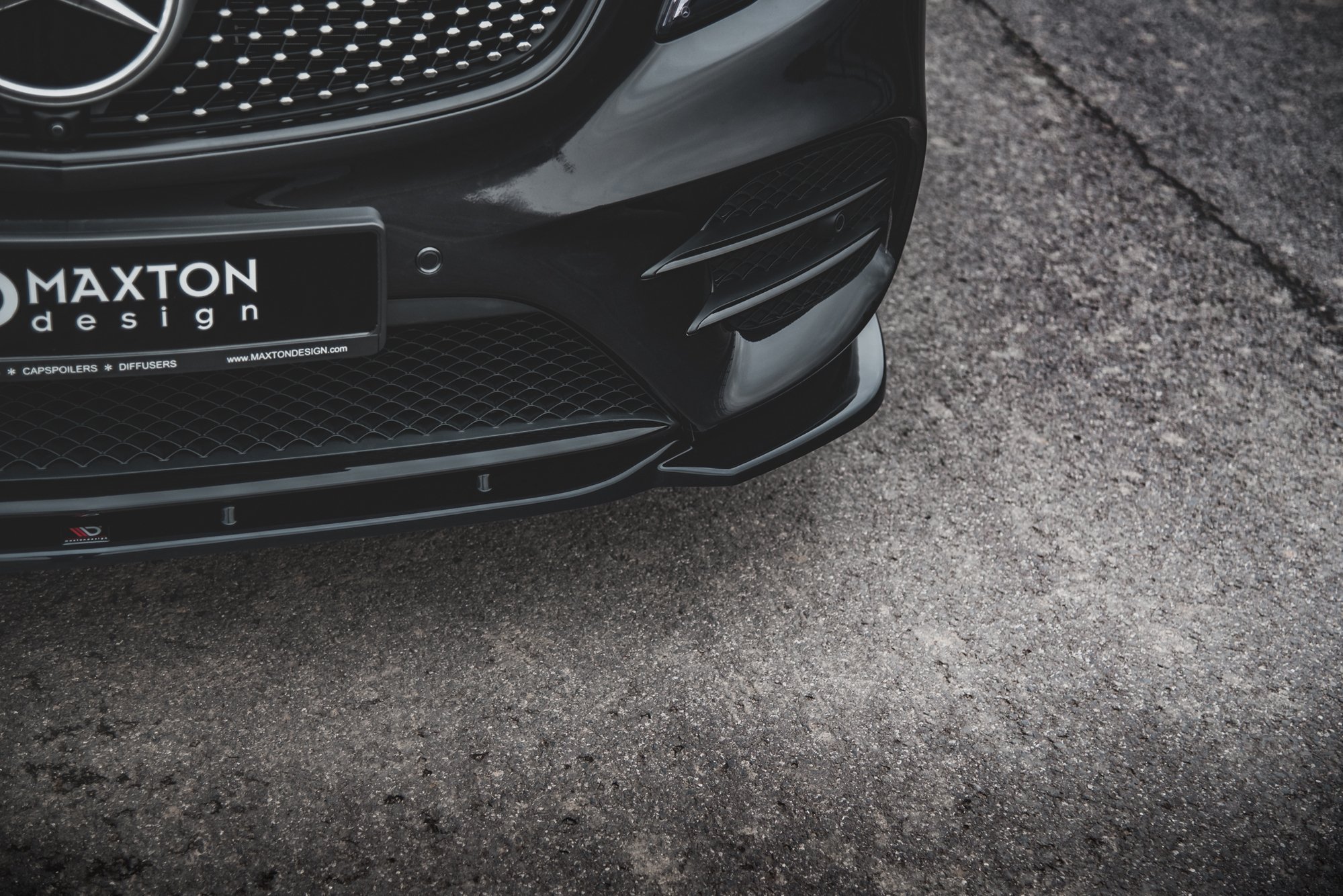 Street+ Spoilerlippe Front Ansatz V.1 passend für Mercedes V-Klasse AMG-Line W447 FL schwarz Hochglanz
