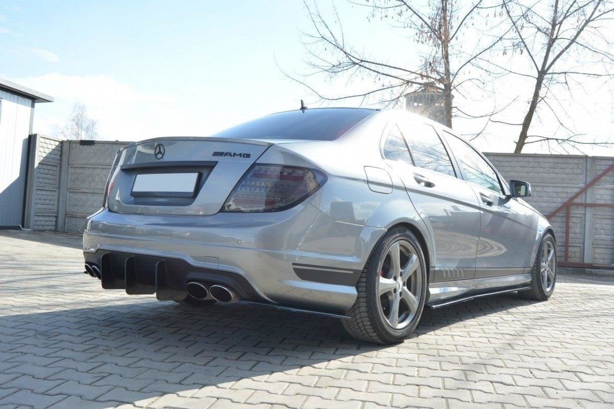 Street Pro Heck Ansatz Diffusor Heckschürze V.1 passend für Mercedes C W204 AMG-Line FL