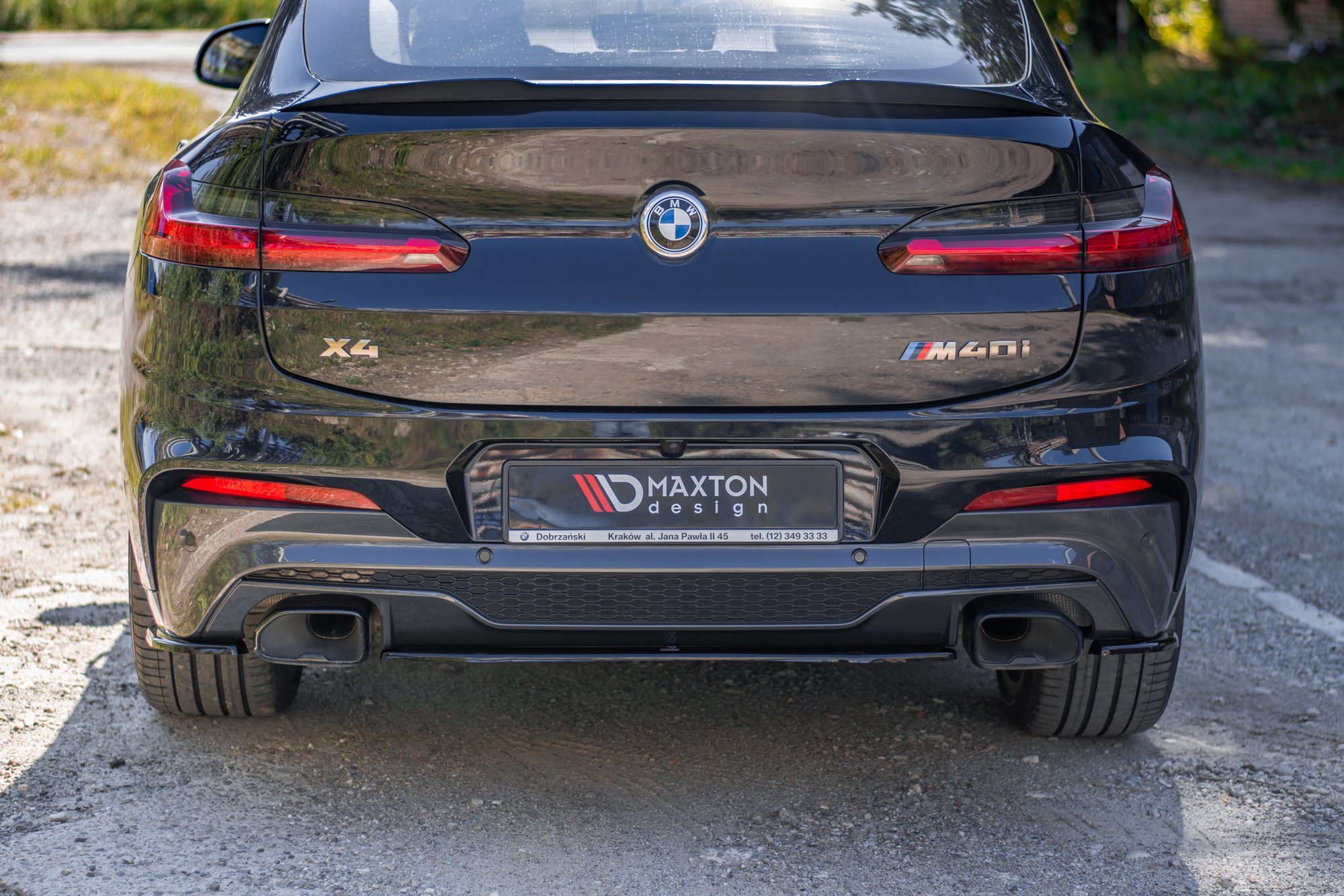 Heckansatz BMW X4 M40i G02 schwarz Hochglanz