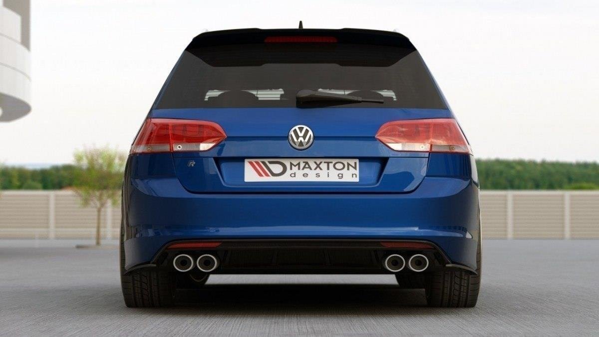 Heck Ansatz Flaps Diffusor für VW Golf 7 R Variant schwarz Hochglanz