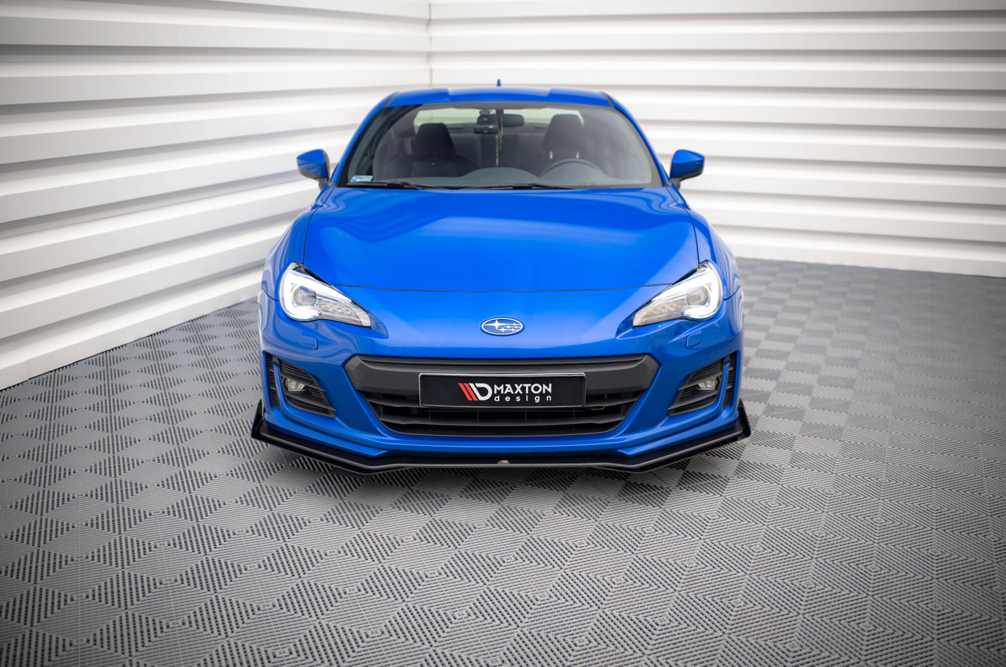 Street Pro Spoilerlippe Front Ansatz passend für Subaru BRZ Mk1 FL rot+ Hochglanz Flaps