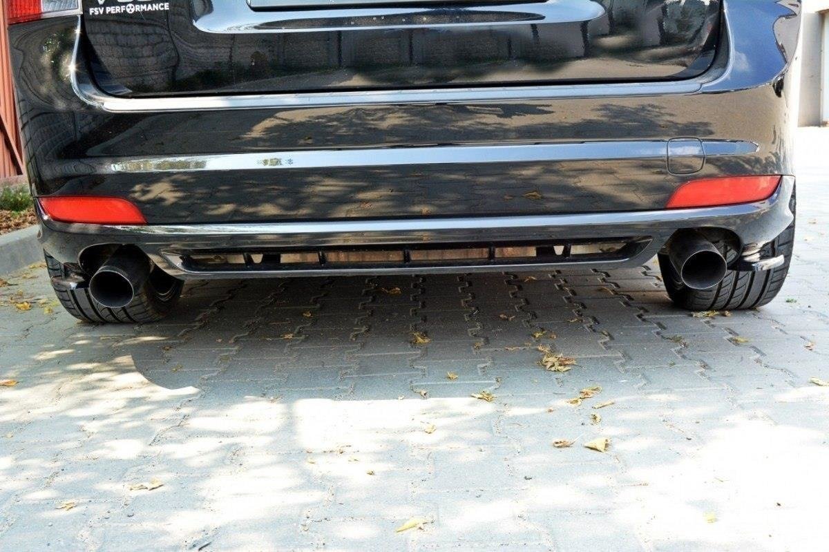 Heck Ansatz Flaps Diffusor für VOLVO V50F R-DESIGN schwarz Hochglanz