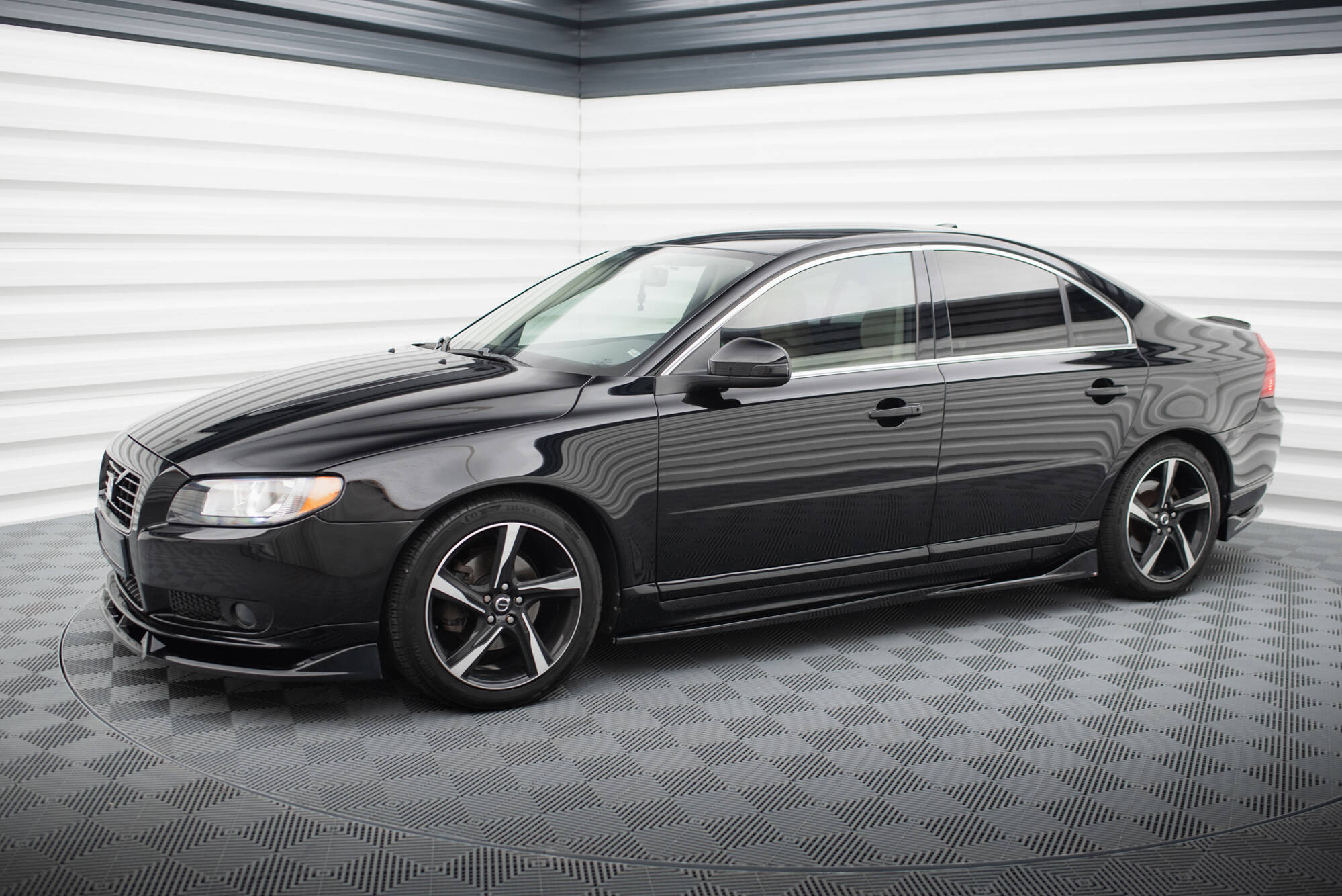 Street+ Seitenschweller Leisten passend für Volvo S80 Mk2 schwarz Hochglanz
