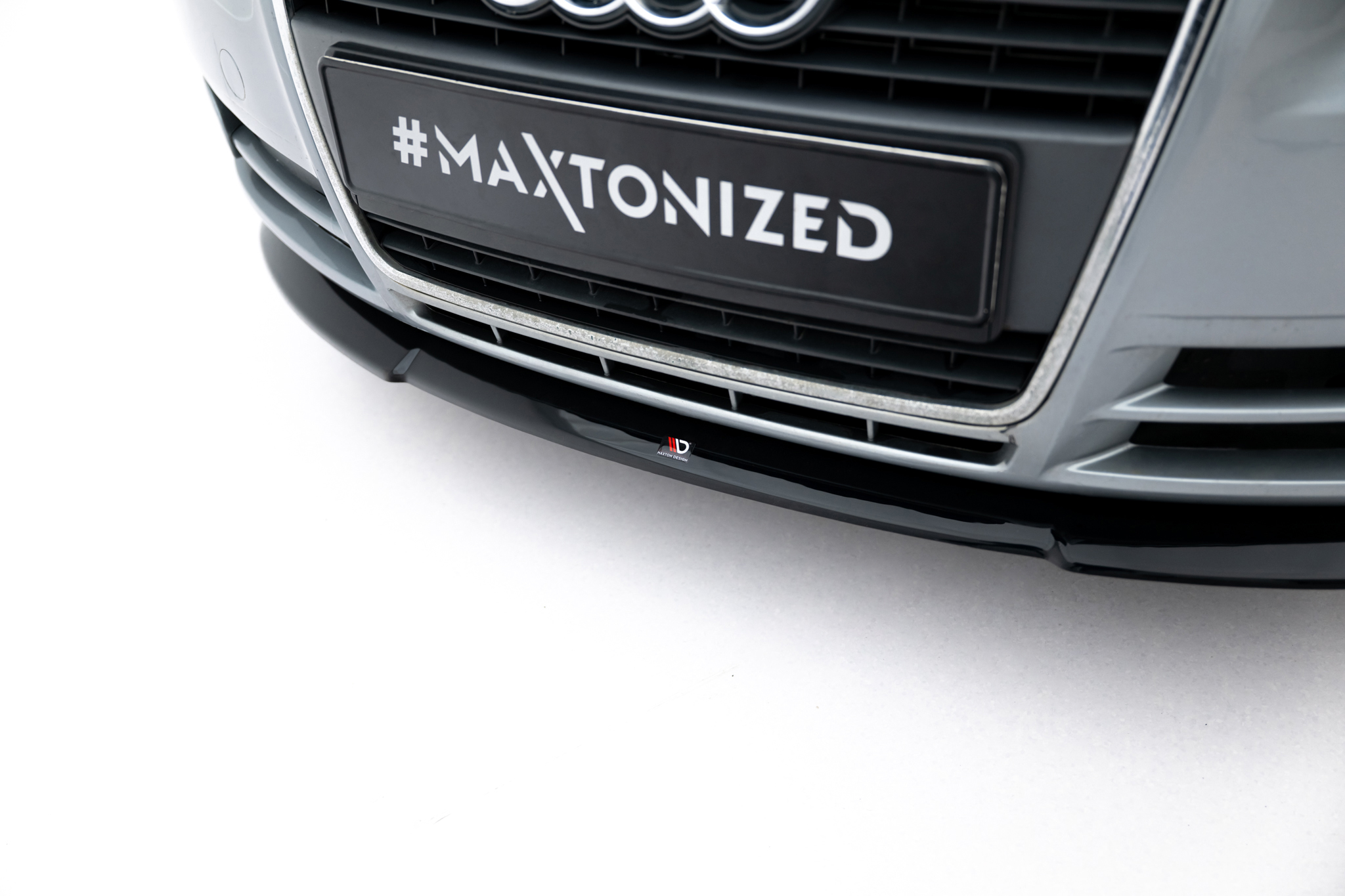 Street+ Spoilerlippe Front Ansatz V.2 passend für Audi A4 B7 schwarz Hochglanz