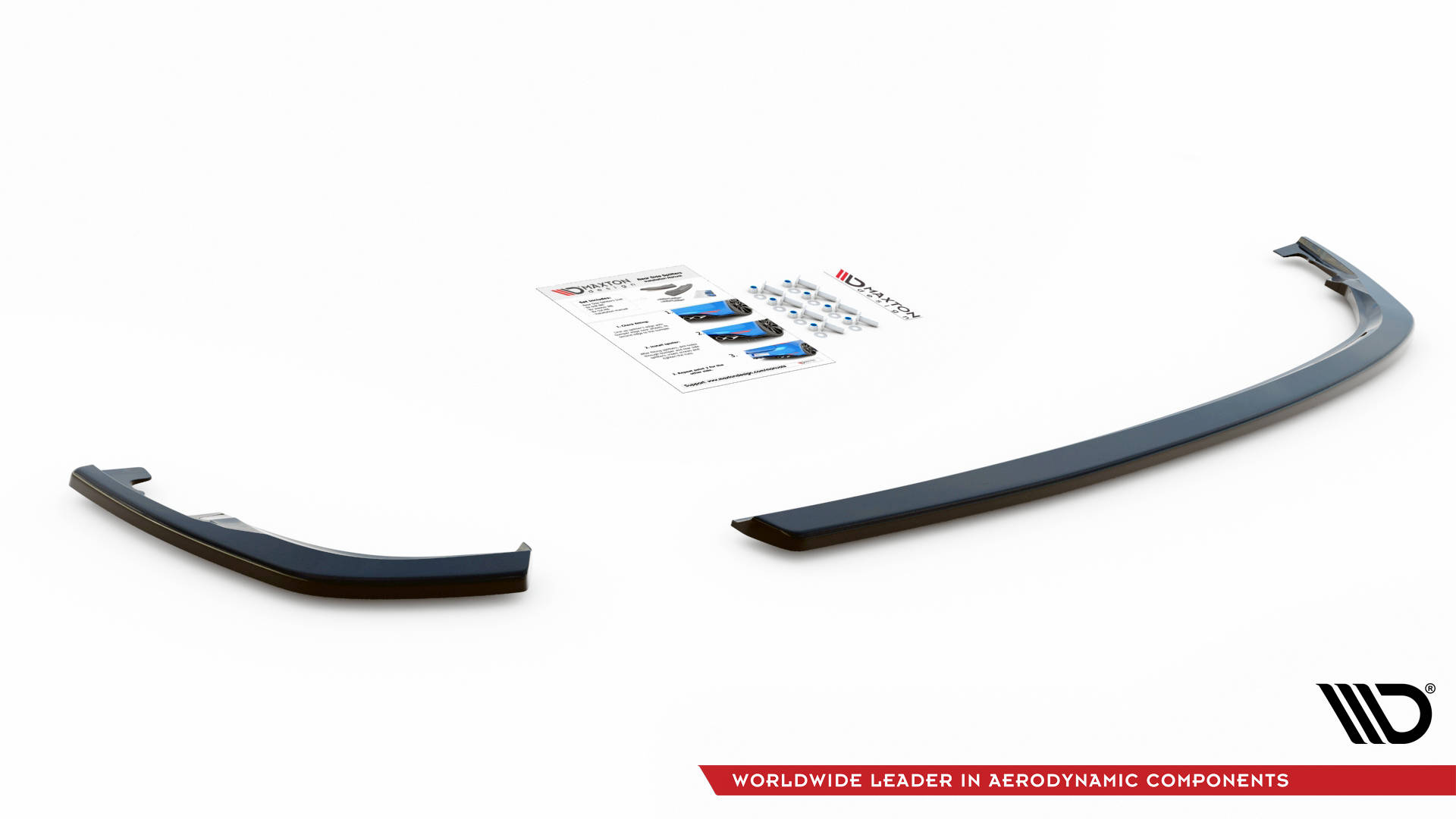 Street+ Heck Ansatz Flaps V.1 passend für VW Tiguan Mk2 schwarz Hochglanz