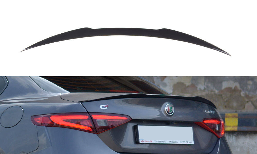 Spoiler CAP für Alfa Romeo Giulia schwarz Hochglanz