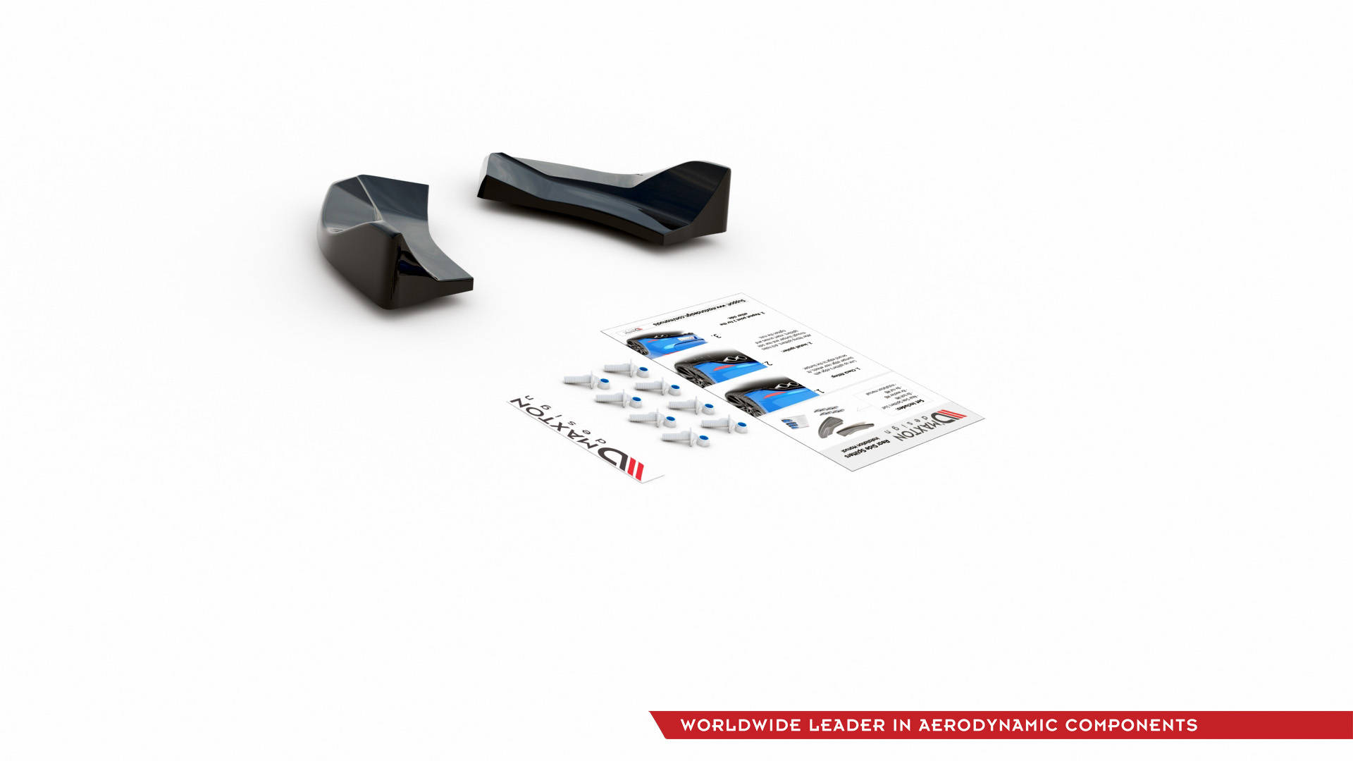 Street+ Heck Ansatz Flaps V.1 passend für Ford Fiesta ST Mk8 schwarz Hochglanz