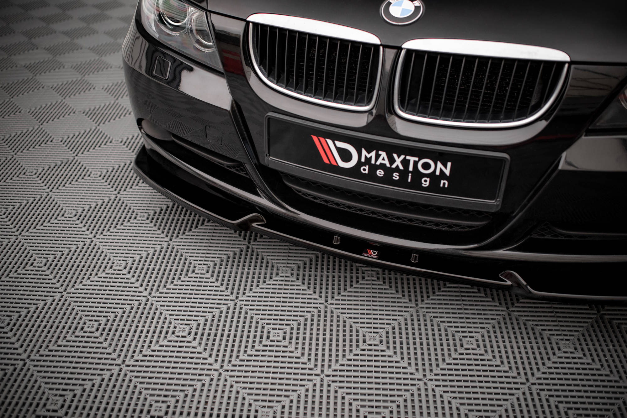 Street+ Spoilerlippe Front Ansatz V.1 passend für BMW 3er E90 schwarz Hochglanz