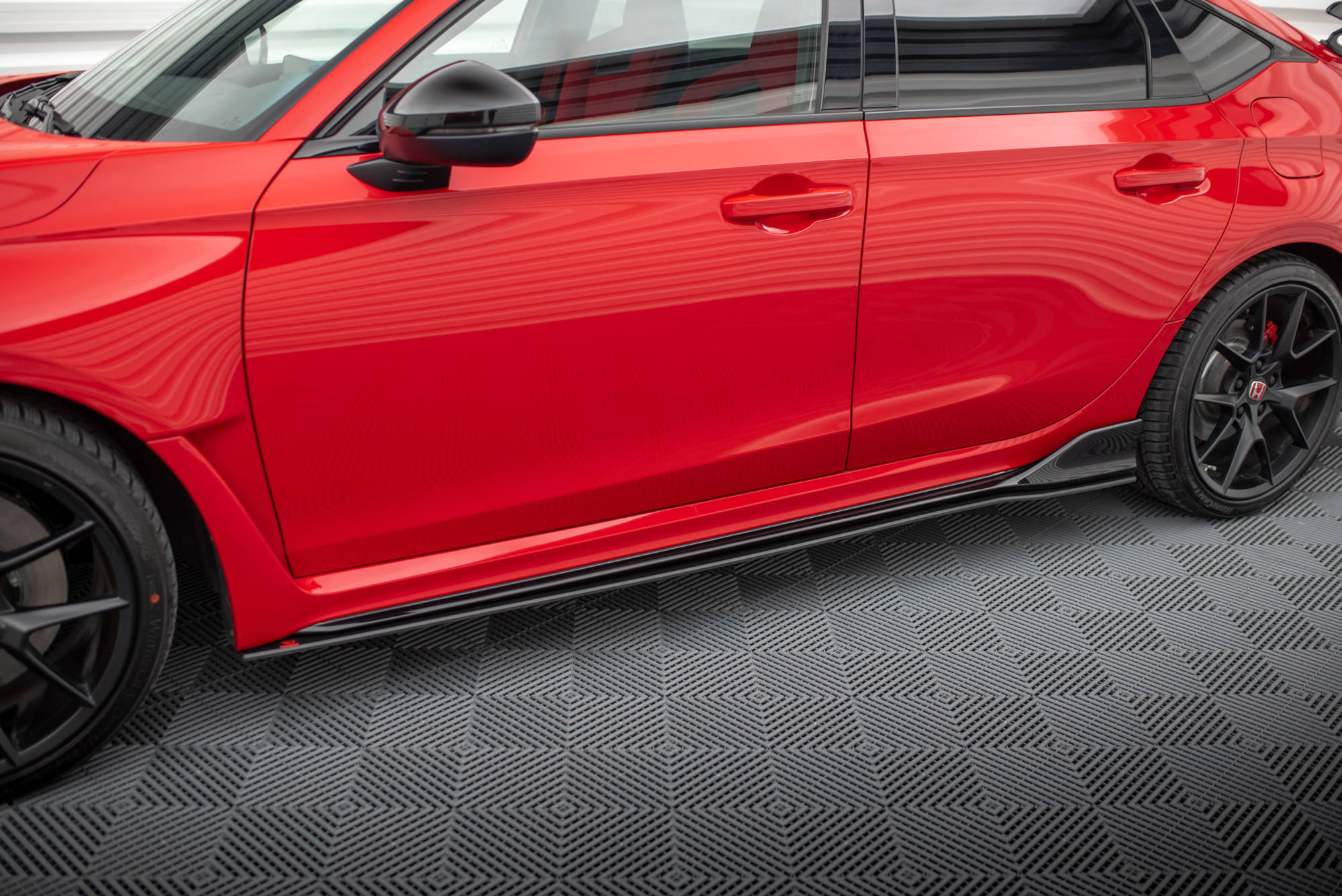 Street Pro Seitenschweller Leisten passend für Honda Civic Type-R Mk 11 rot