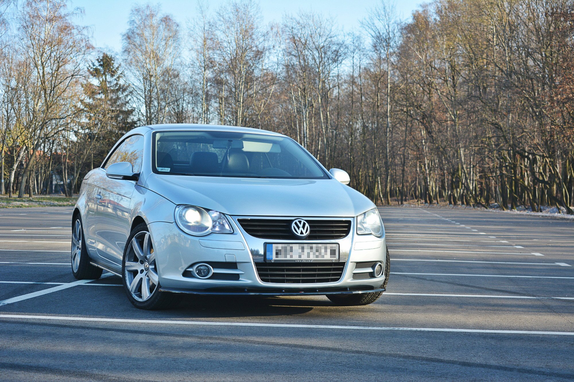 Seitenschweller Ansatz für VW EOS schwarz Hochglanz