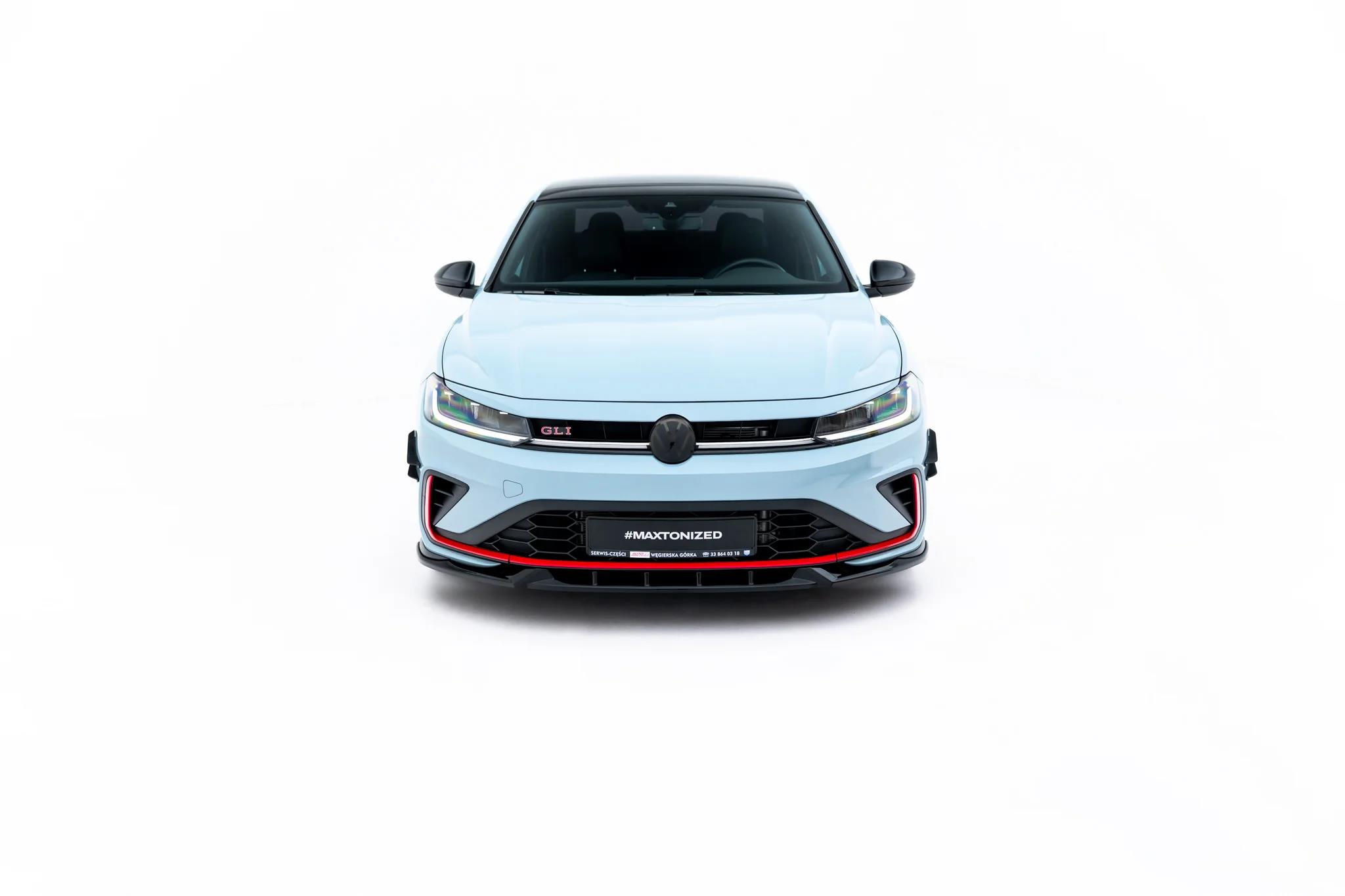 Frontlippe V.1 passend für VW Jetta GLI Mk7 Facelift 2 schwarz Hochglanz
