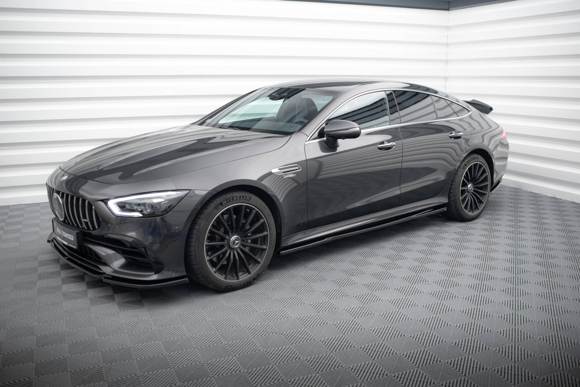 Street+ Seitenschweller Leisten passend für Mercedes-AMG GT 53 4-Door Coupe X290 schwarz Hochglanz
