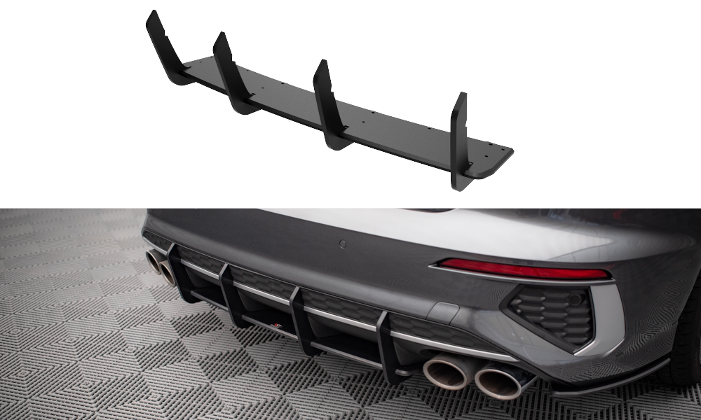 Street Pro Heckschürze Heck Ansatz Diffusor passend für Audi S3 Limousine 8Y