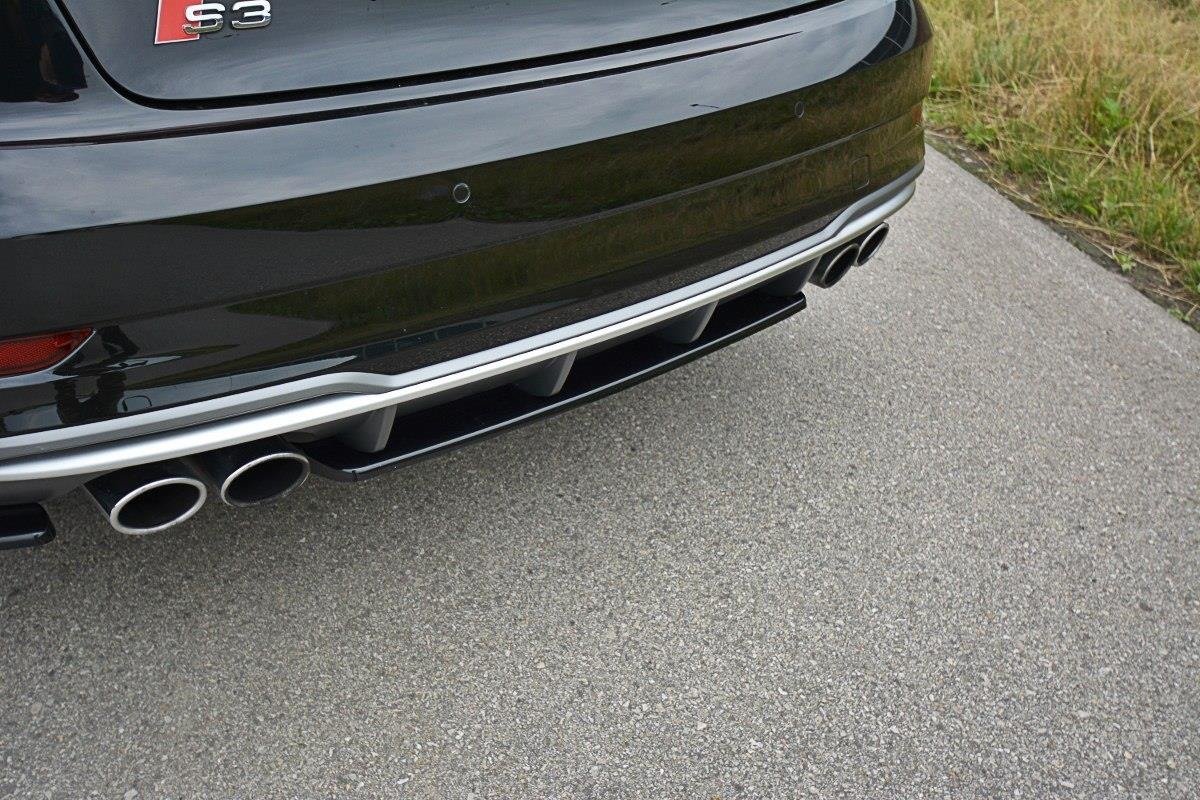 Heckansatz Audi S3 8V FL Hatchback / Sportback / Limousine schwarz Hochglanz