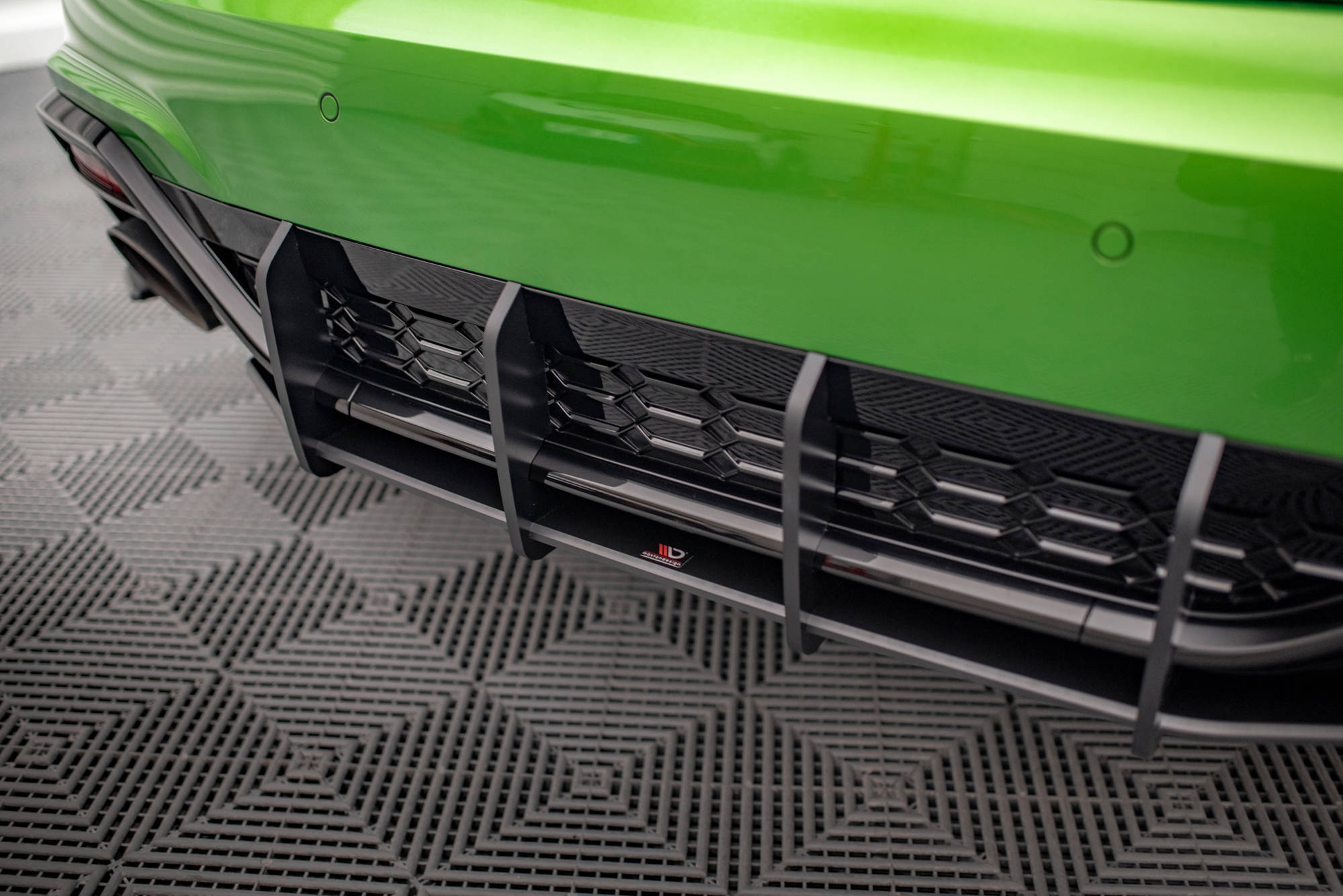 Street Pro Heckschürze Heck Ansatz Diffusor passend für Audi RS5 F5 FL rot