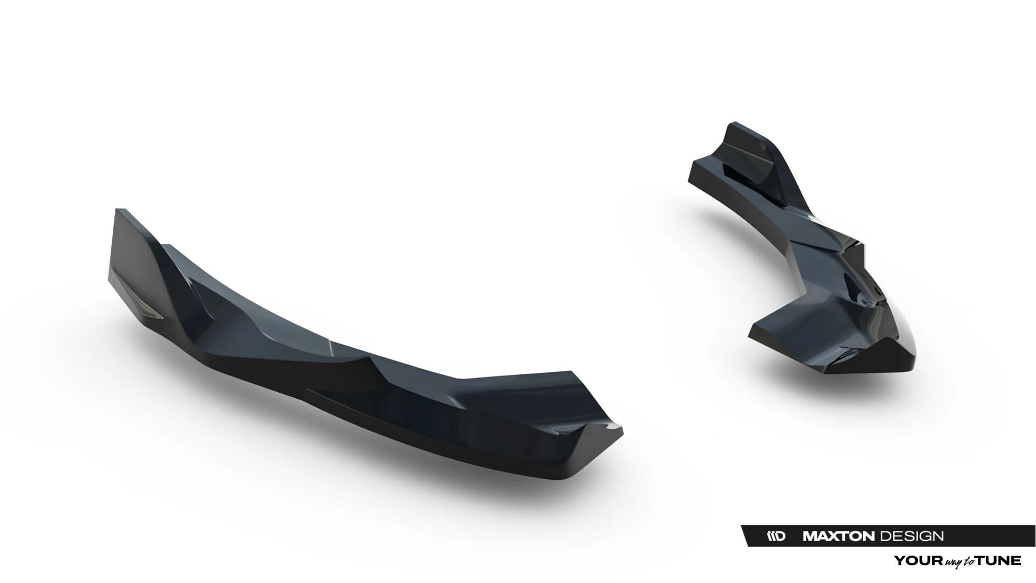 Diffusor Flaps V.2 passend für Audi RS3 Limousine 8Y Facelift schwarz Hochglanz