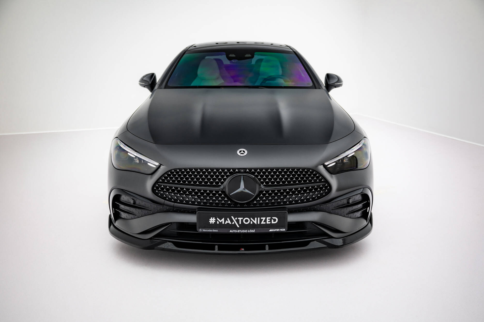 Street+ Spoilerlippe Front Ansatz V.2 passend für Mercedes CLE AMG-Line C236 schwarz Hochglanz