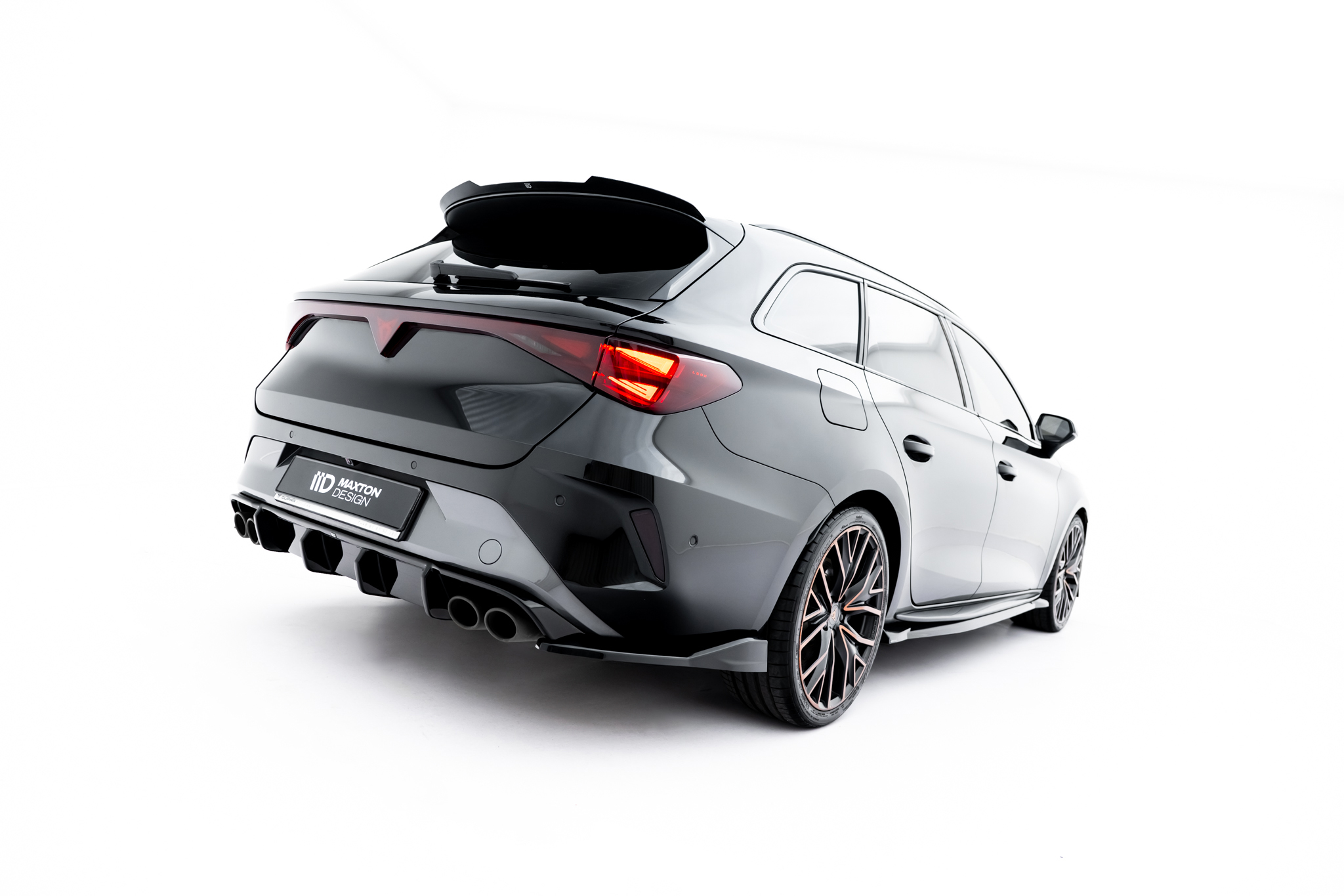 Diffusor Flaps V.6 passend für CUPRA Leon ST Mk1 FL schwarz Hochglanz