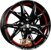 KESKIN KT24 Black Painted Red Inside (BPRI) Einteilig 19 Zoll