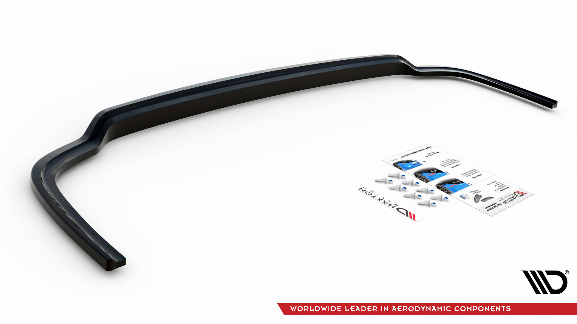 Street+ Mittlerer Diffusor Heck Ansatz passend für VW Caddy Mk5 / Ford Transit Connect Mk3 schwarz Hochglanz