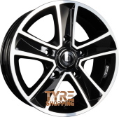 DIEWE WHEELS MAMMUT 5 Nero S Machined - Schwarz Glanz Frontpoliert Einteilig 16 Zoll