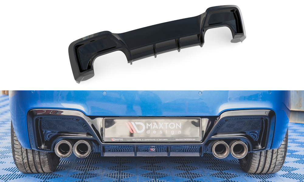 Street+ Heck Ansatz Diffusor V.2 passend für BMW M135i F20 schwarz Hochglanz